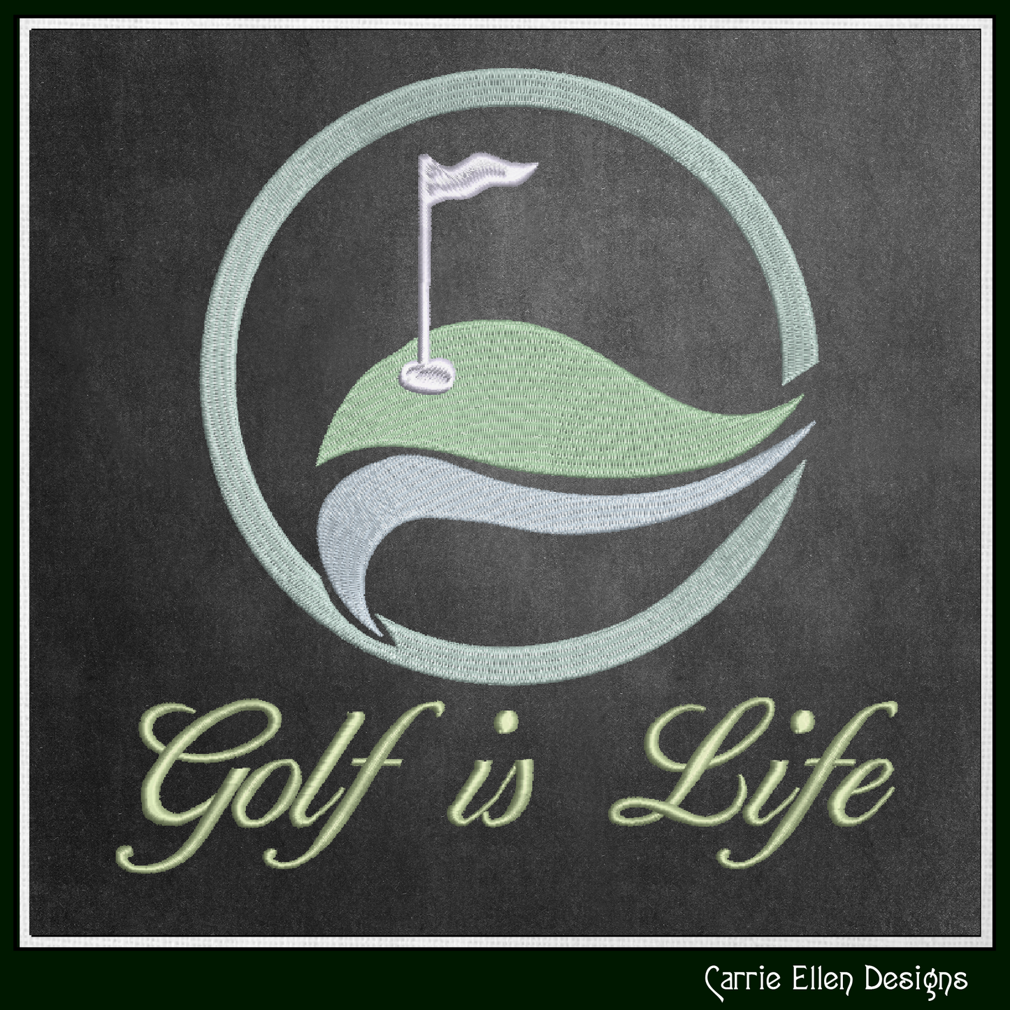 Golf Machine Embroidery Design, Golf is Life Golf Green, Golf Ball, Sport Embroidery, 6 Sizes (0110)