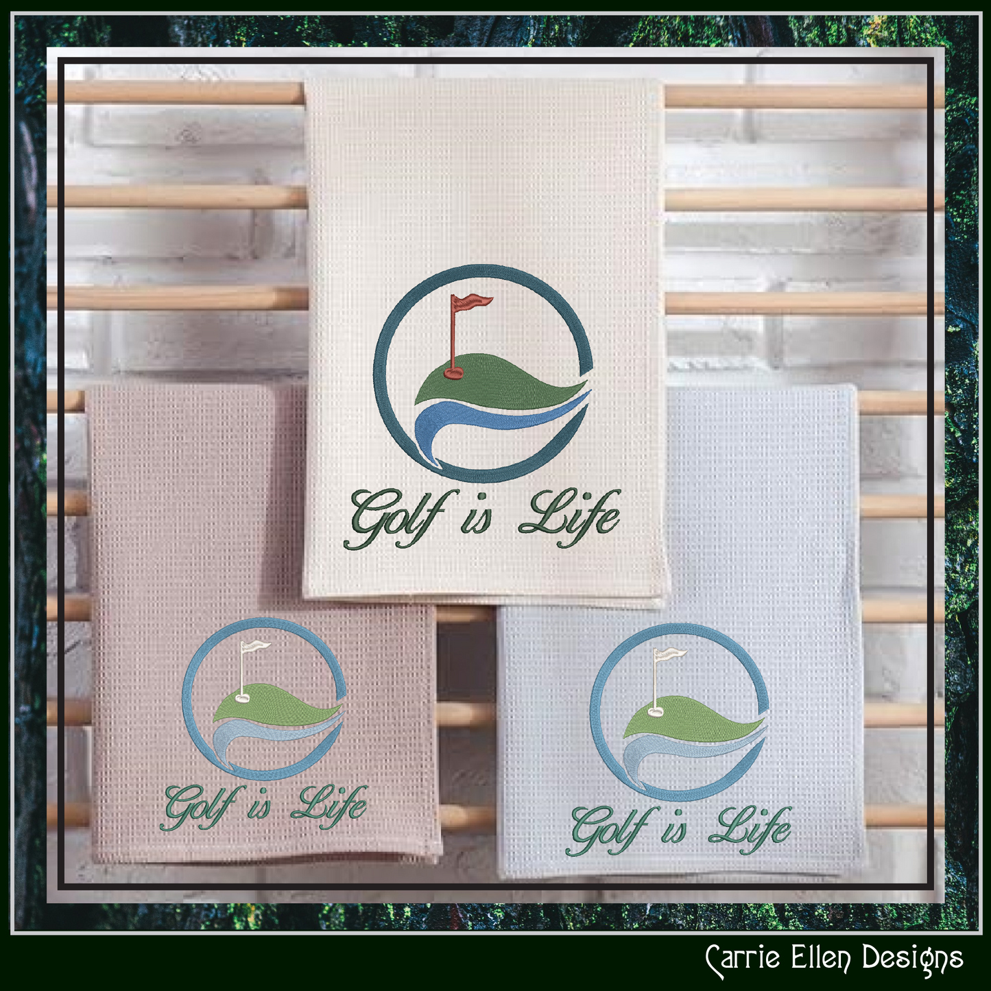 Golf Machine Embroidery Design, Golf is Life Golf Green, Golf Ball, Sport Embroidery, 6 Sizes (0110)