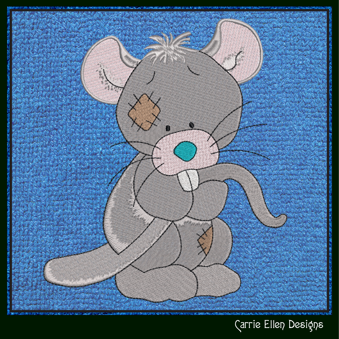 Toy Stuffed Rat Machine Embroidery Design for Babies and Kids | Vintage Plush Rat Pattern | Blue Nose Tatty Teddy Inspired | 6 Sizes (0765)