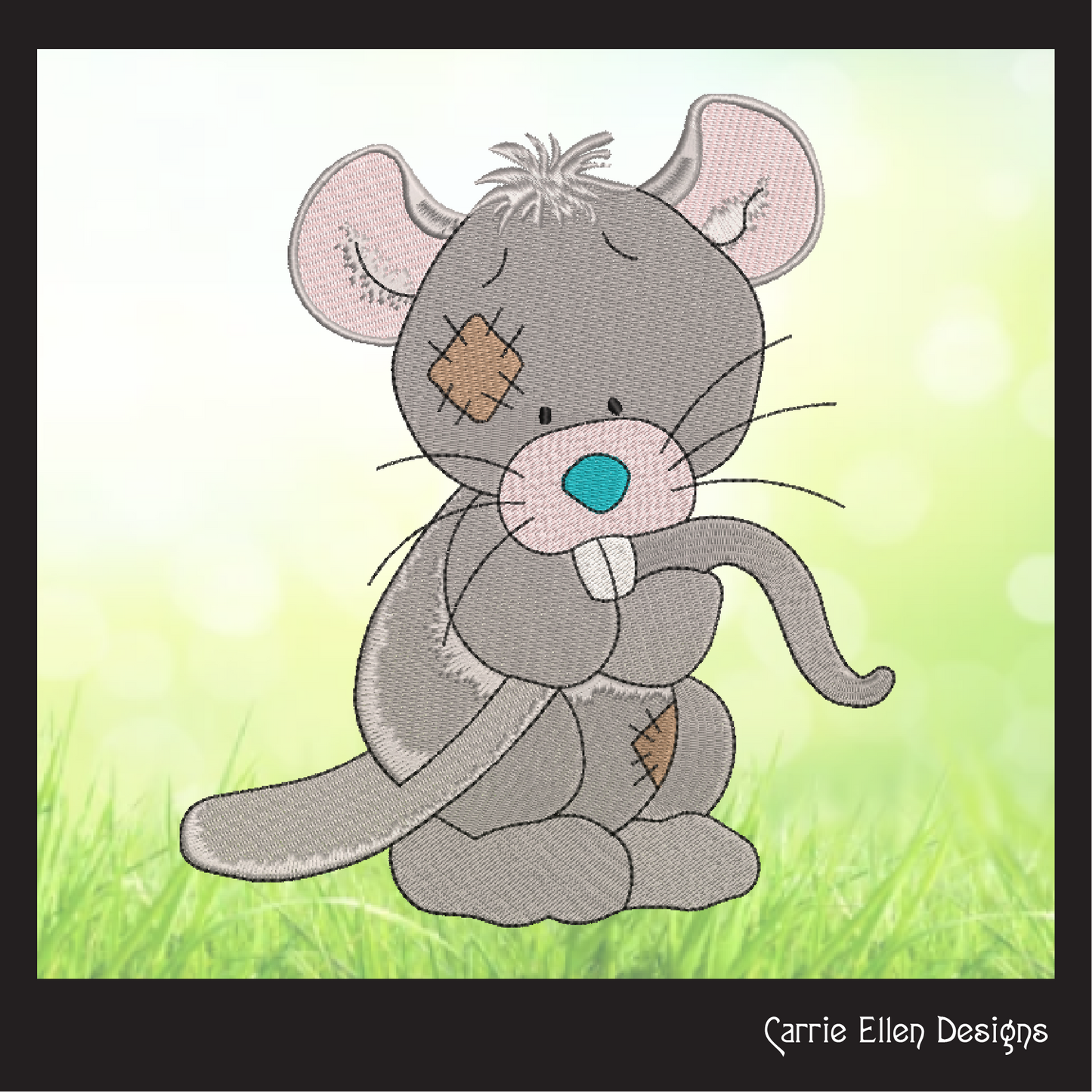 Toy Stuffed Rat Machine Embroidery Design for Babies and Kids | Vintage Plush Rat Pattern | Blue Nose Tatty Teddy Inspired | 6 Sizes (0765)