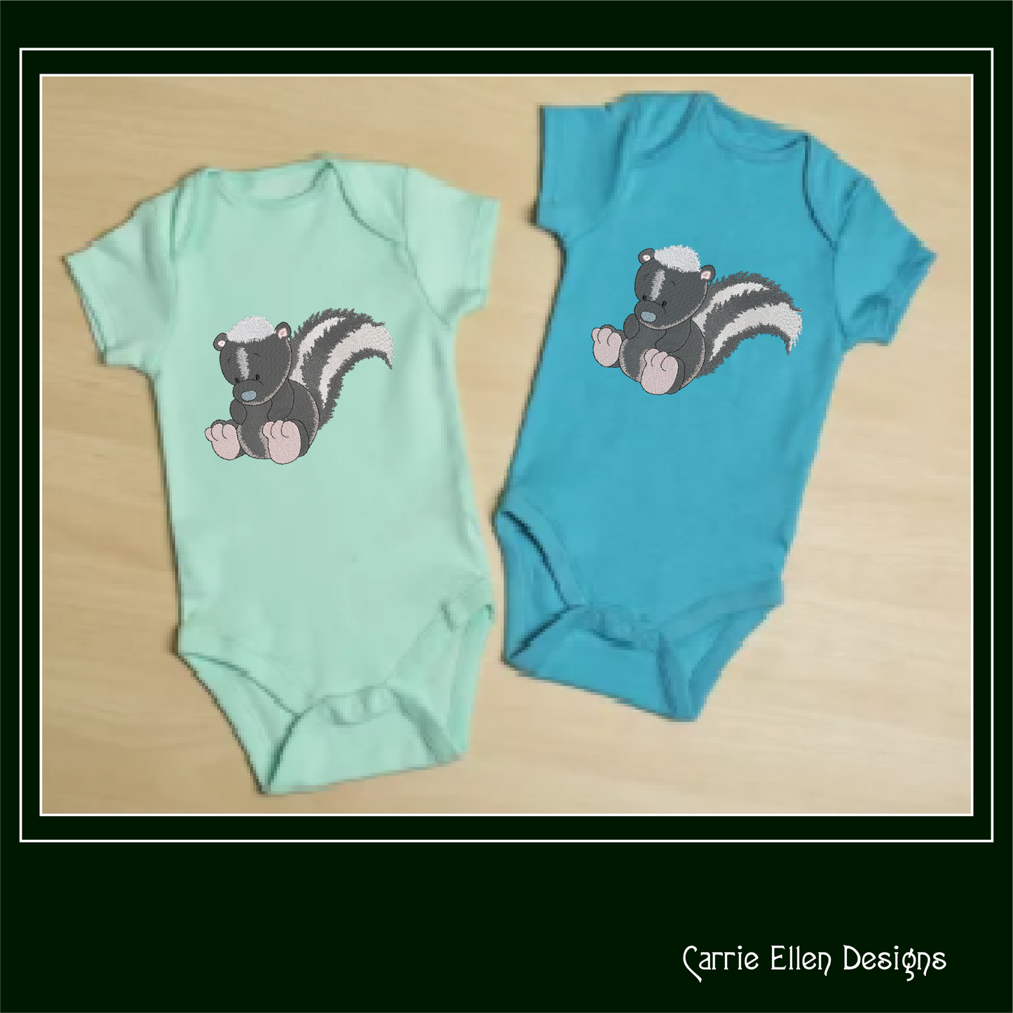 Toy Stuffed Skunk Machine Embroidery Design for Babies and Kids | Vintage Plush Skunk Pattern | Blue Nose Tatty Teddy Inspired | 6 Sizes (0766)