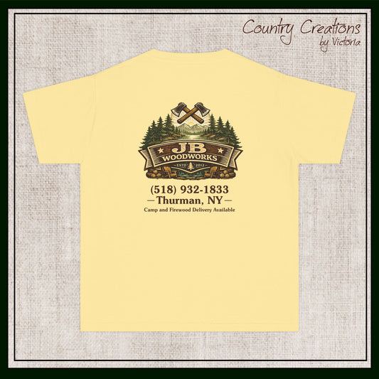 JB Woodworks Logo Pigment Dyed Youth Comfort Colors T-shirt (3878)