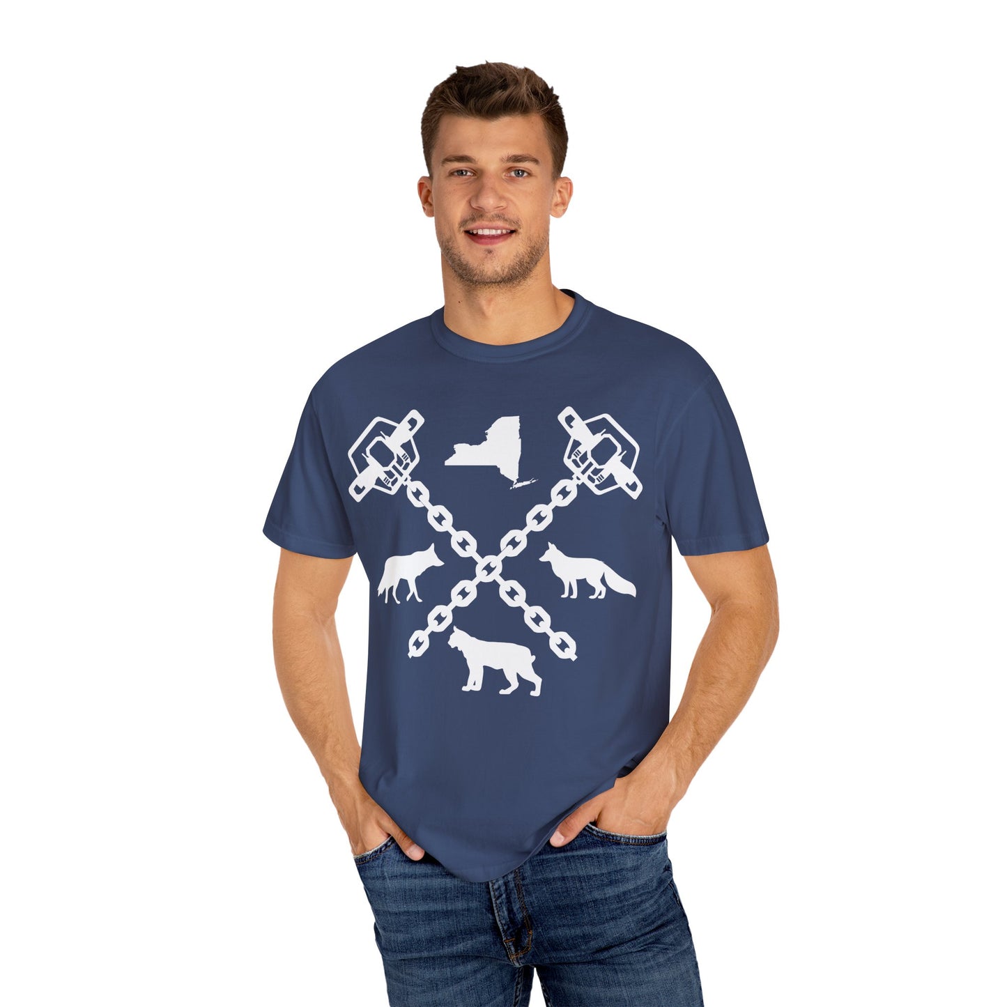 New York Trapper Unisex Comfort Colors T-Shirt – Hunter Lover Gift, Rustic Outdoor Graphic Tee (P6028)
