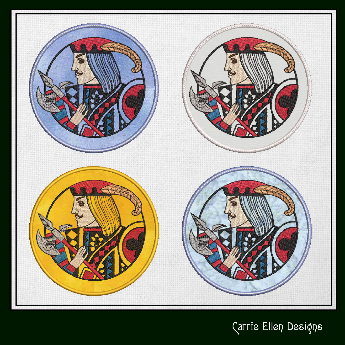Jack Face Card ITH Jar Opener Machine Embroidery Design, Lid Gripper, In The Hoop Embroidery Projects (1412)