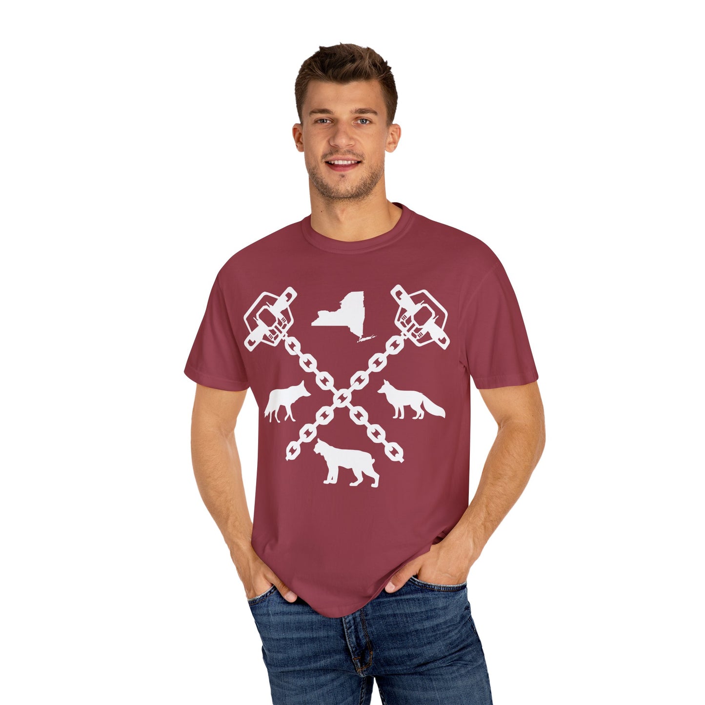 New York Trapper Unisex Comfort Colors T-Shirt – Hunter Lover Gift, Rustic Outdoor Graphic Tee (P6028)
