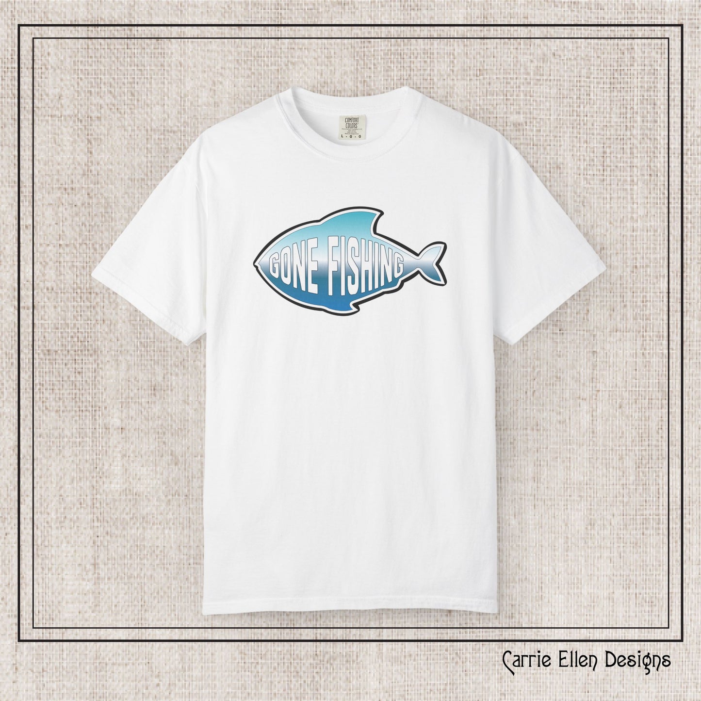 Gone Fishing Comfort Colors T-Shirt | Garment-Dyed Short Sleeve T-Shirt, Perfect for Fishing Enthusiasts (P-6065)