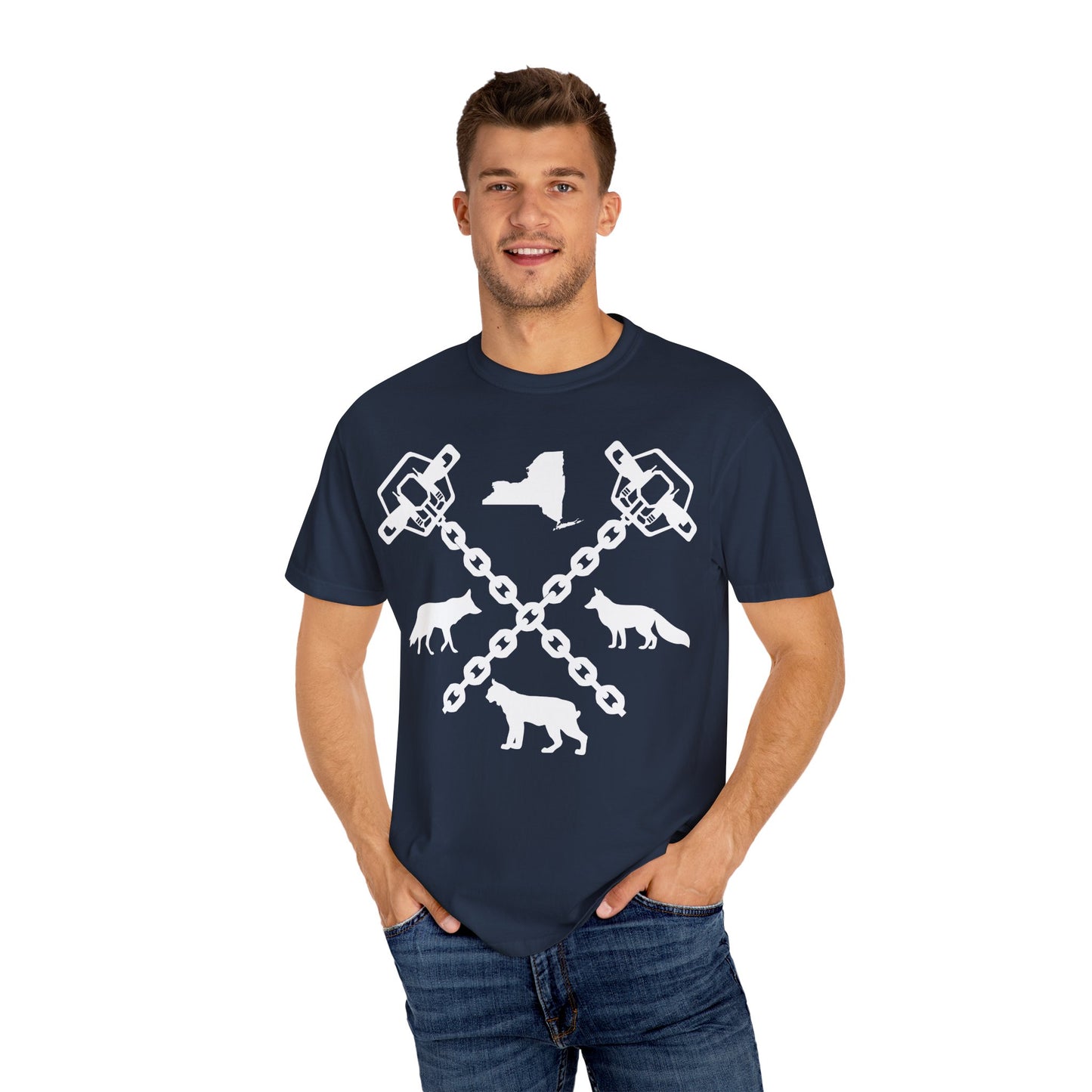 New York Trapper Unisex Comfort Colors T-Shirt – Hunter Lover Gift, Rustic Outdoor Graphic Tee (P6028)