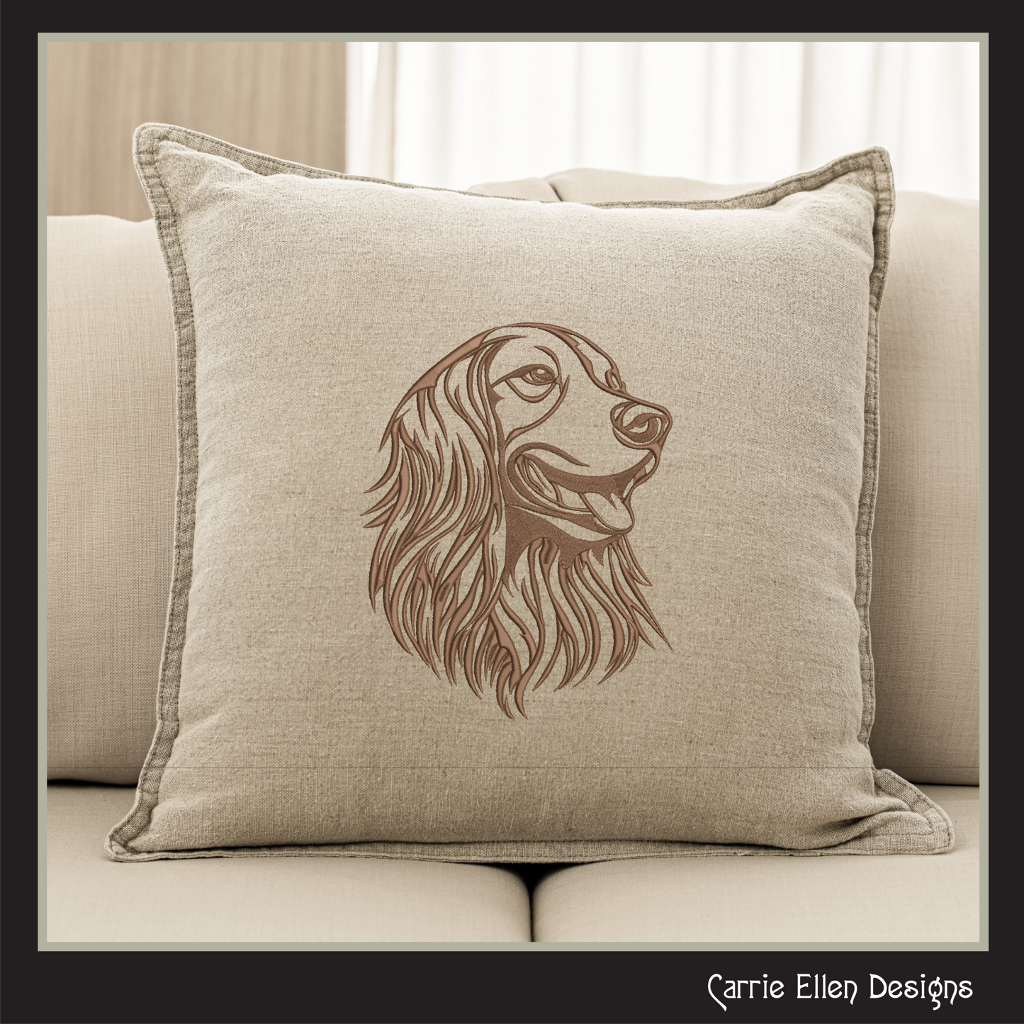 Irish Setter Machine Embroidery Design, Dog Lover Embroidery Pattern, Pet Embroidery, 6 Sizes (1567)