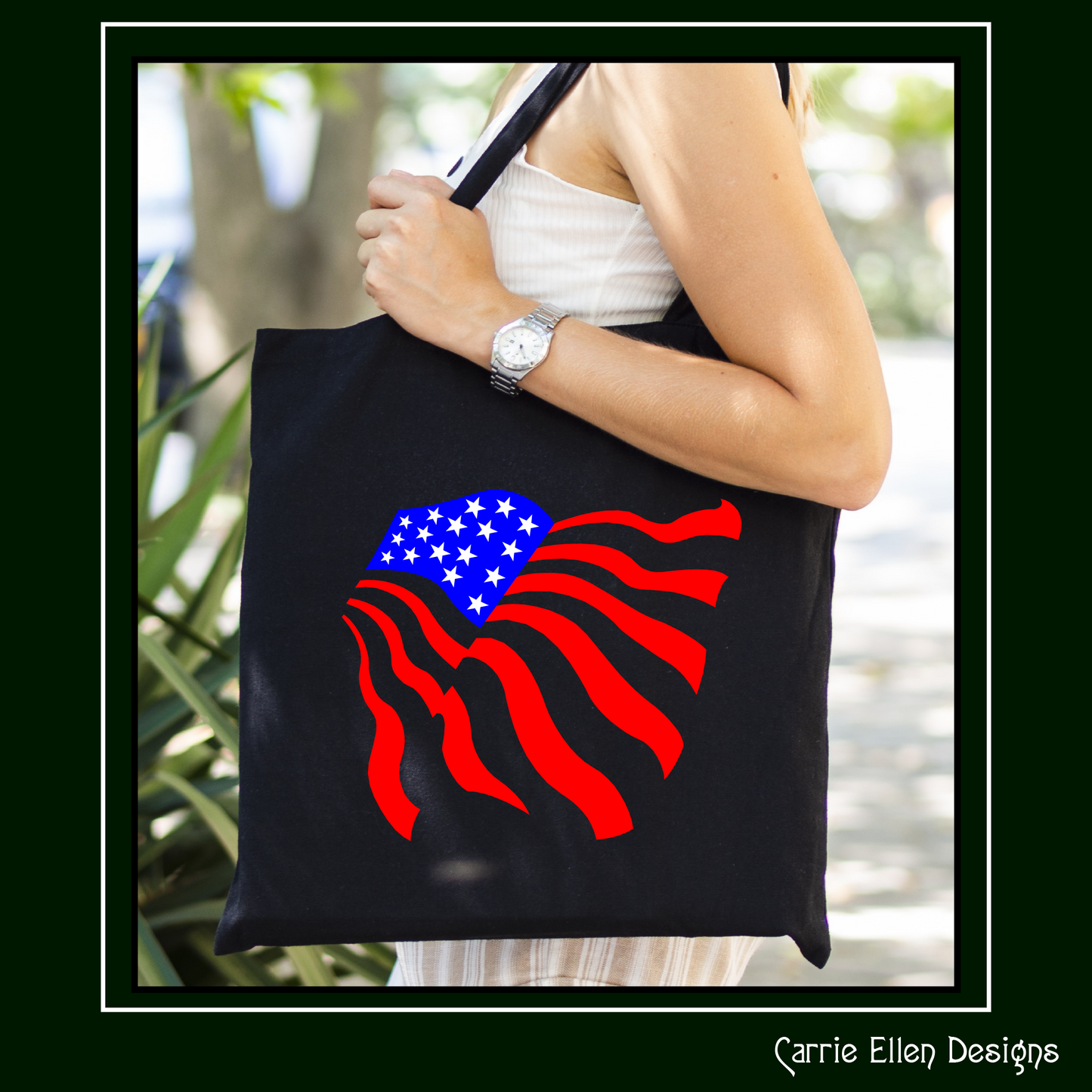 American Flag SVG Vector Clip Art, Abstract USA Flag Cutting File Design, July 4th Memorial Day (1606)