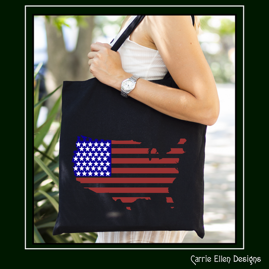 American Flag SVG Vector Clip Art, USA Flag Cutting File Design, July 4th Memorial Day (1608)