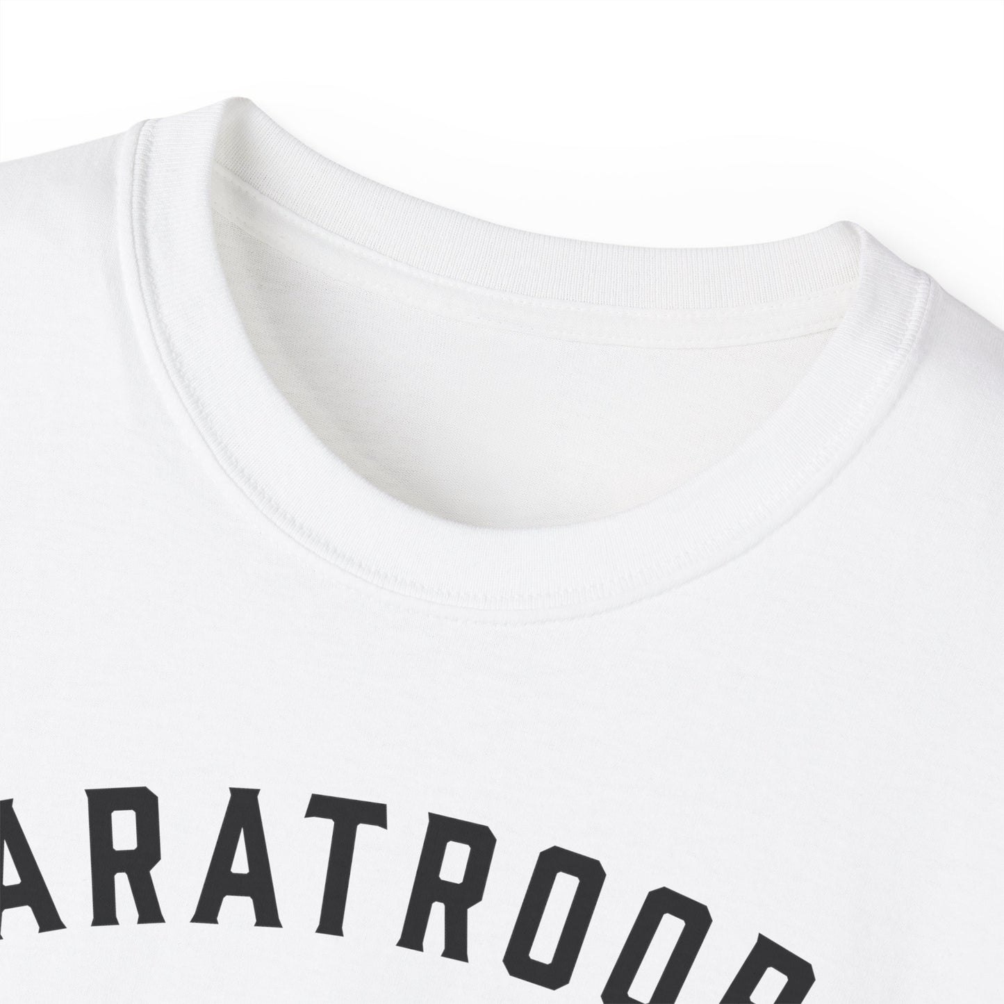 Camp Mackall Paratroops Short Sleeve T-Shirt – Vintage WWII Military Camp Design – Heavyweight 100% Cotton Tee (P-6032)