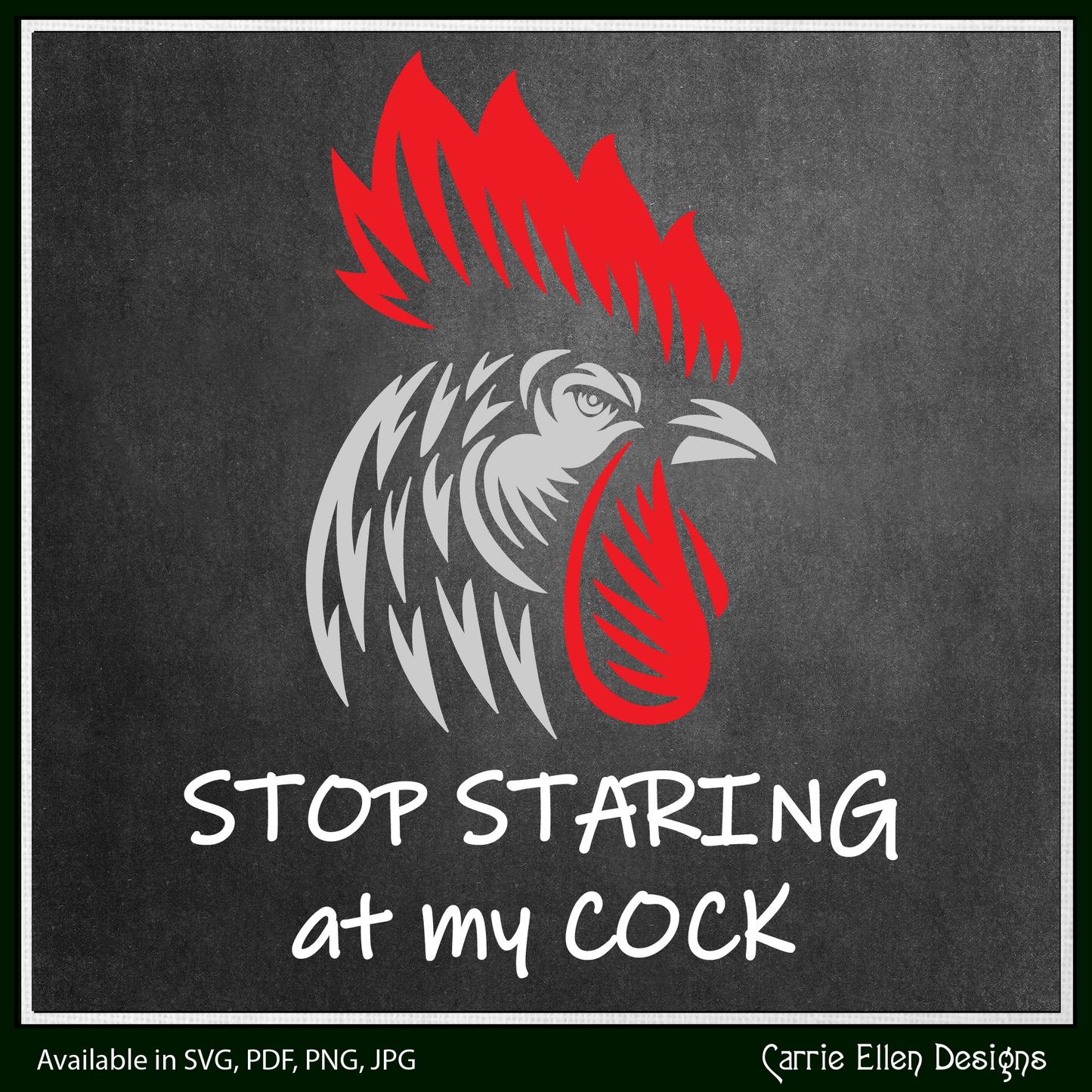 Stop Staring at my Cock Vector Clipart, Funny Farm Animal SVG, Adult Humor Cut and Print Files (1627)