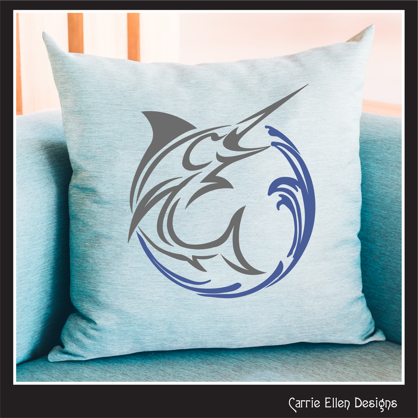 Pacific Blue Marlin SVG, North Atlantic Swordfish, Marlin Sailfish Vector Clipart Print Files (1649)