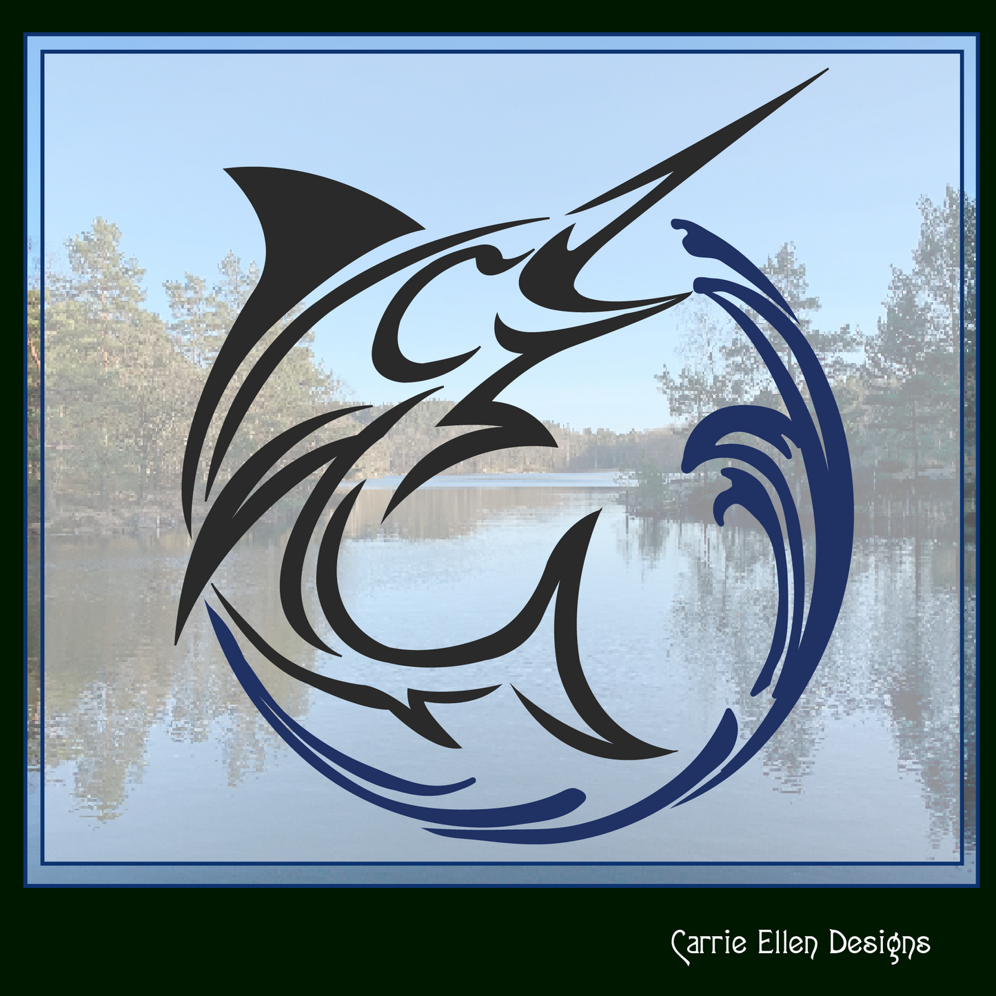 Pacific Blue Marlin SVG, North Atlantic Swordfish, Marlin Sailfish Vector Clipart Print Files (1649)