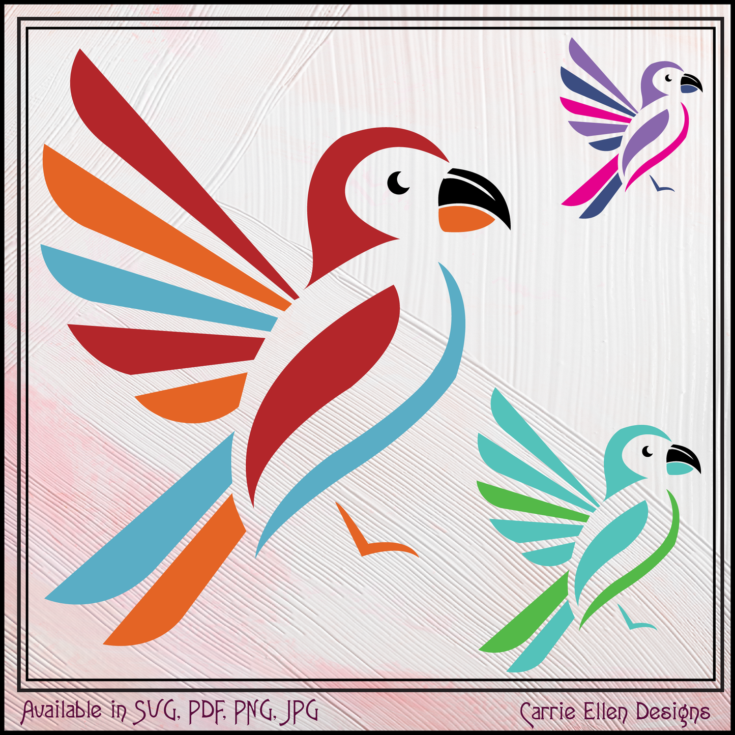 Artistic Parrot SVG Design, Colorful Jungle Bird Vector Clipart, Cockatoo Wildlife Art (1652)