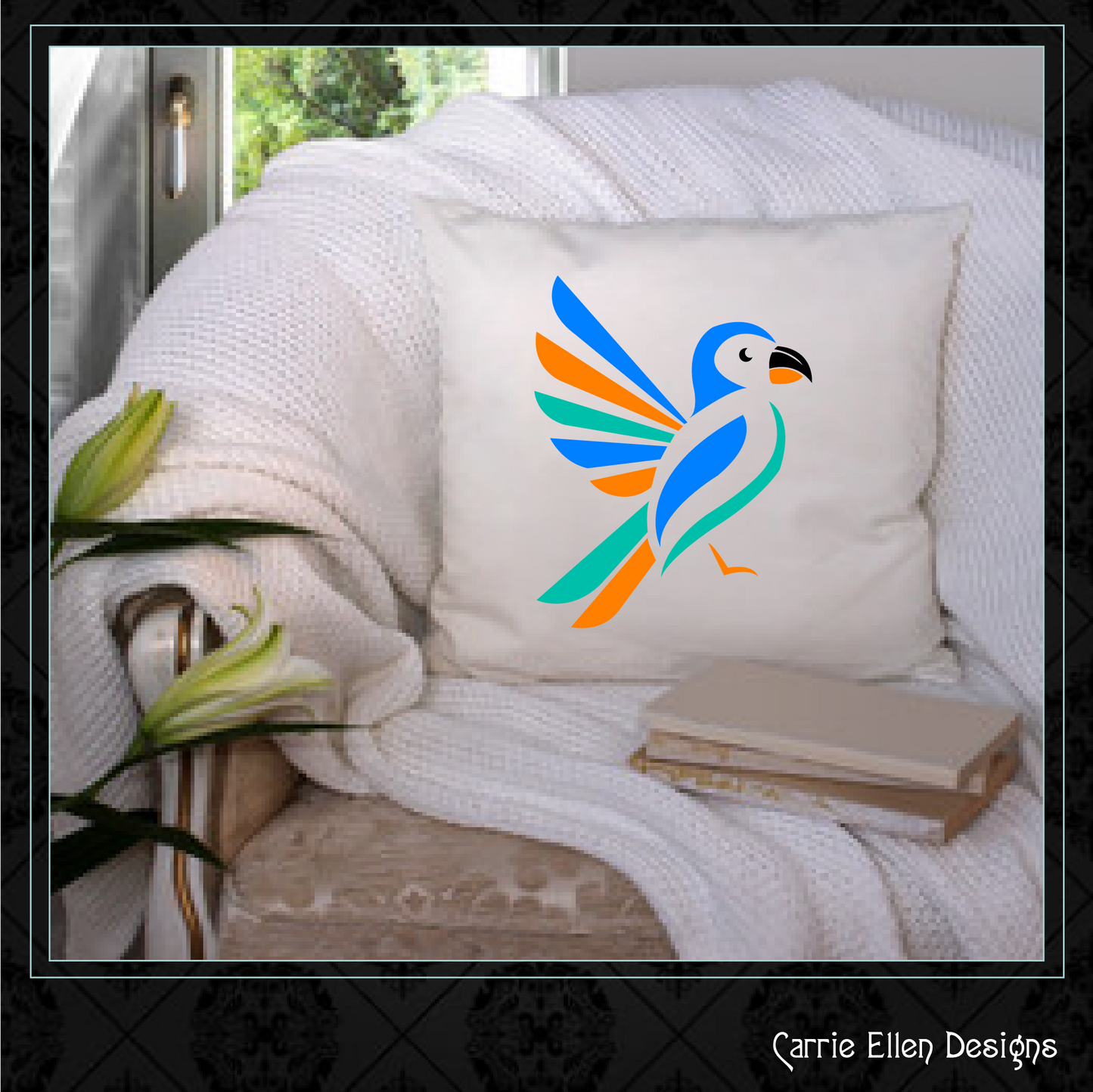 Artistic Parrot SVG Design, Colorful Jungle Bird Vector Clipart, Cockatoo Wildlife Art (1652)