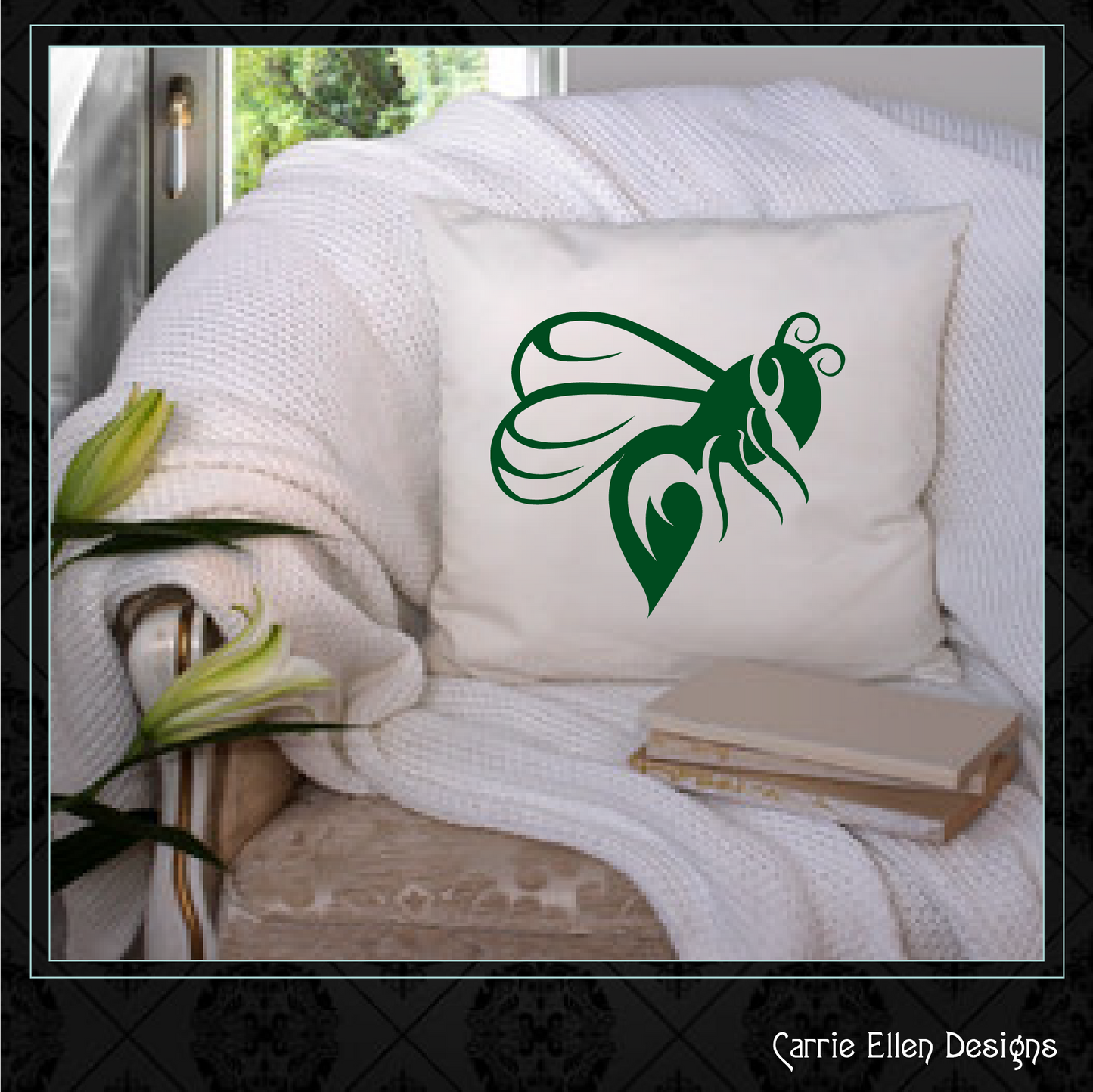 Bee Silhouette SVG Art, Wasp Insect Vector File, Minimalist Design Crafts (1661)