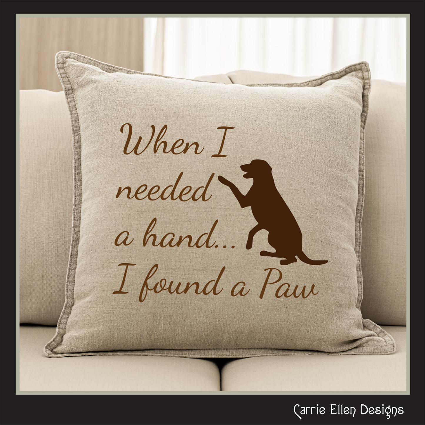 Dog Lover SVG Saying, When you Find a Paw Vector Clipart, Rescue Dog Design File (1662)