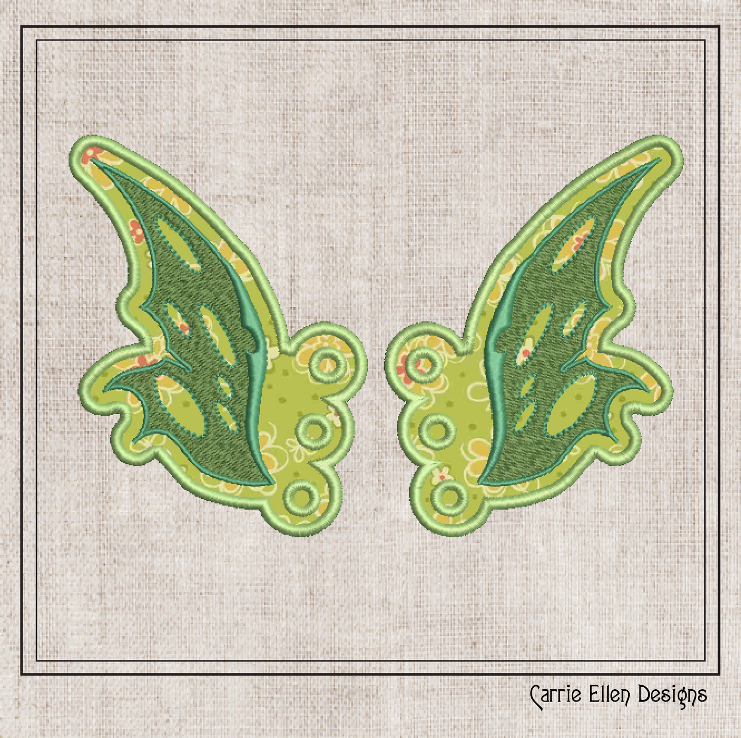 Fairy Wing Shoe Wing Machine Embroidery Design – In The Hoop Shoelace Wings for Shoes and Boots – 4x4 & 5x7 Hoop Sizes (1761)