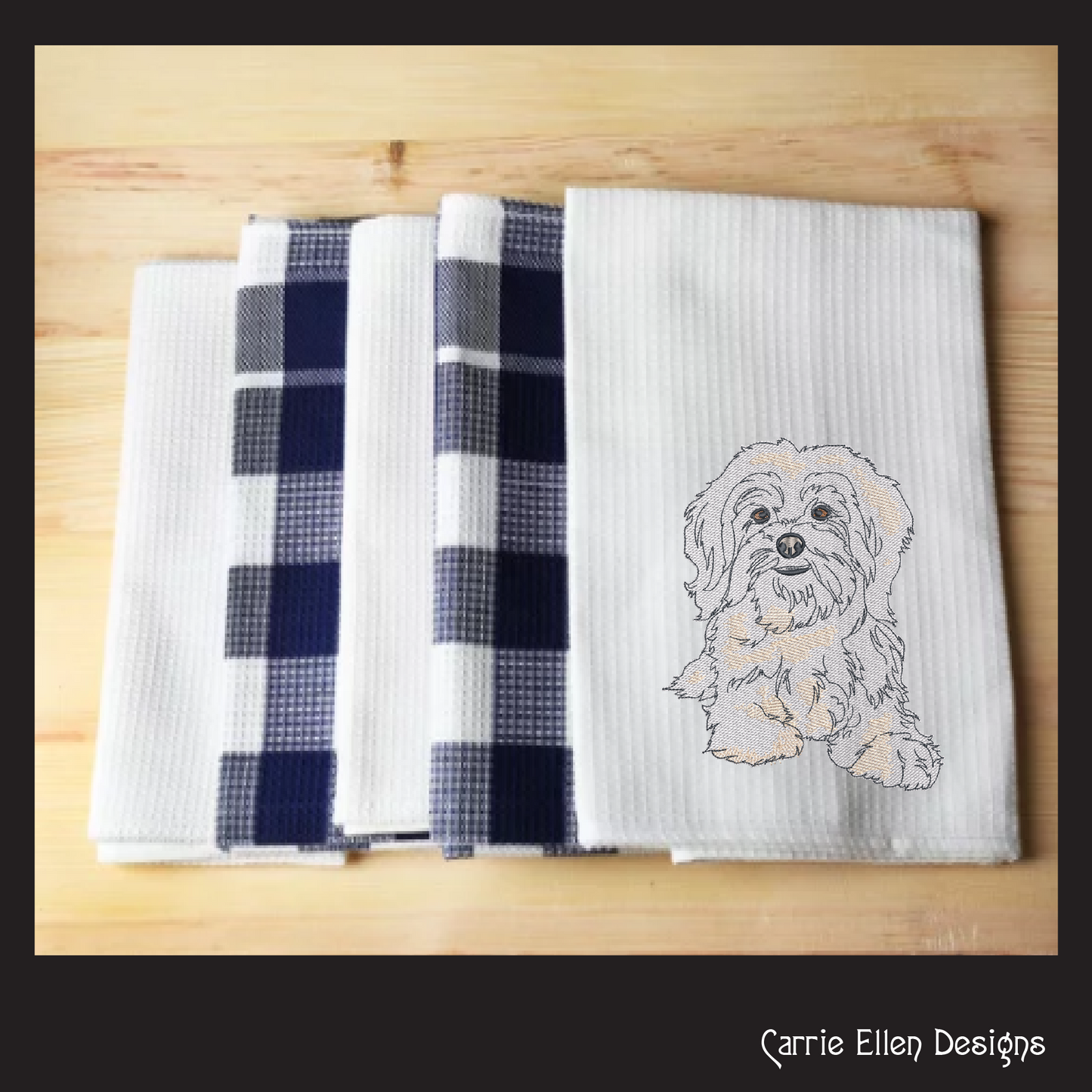Maltese Dog Machine Embroidery Design | Cute Fluffy Pet Dog Pattern | Dog Lover Gift Design | 6 Sizes (1831)