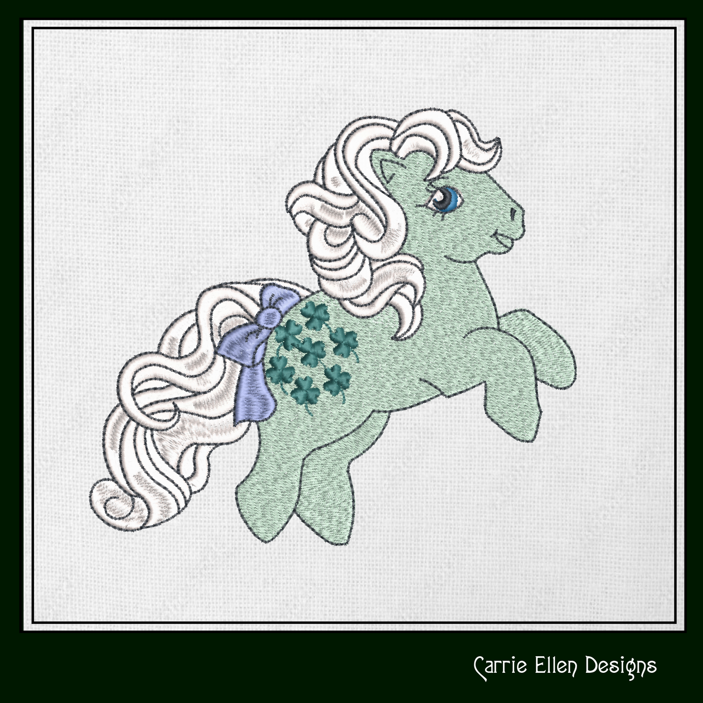 MLP Minty Machine Embroidery Design | My Little Pony Inspired Classic Character | Fandom Art for Apparel, Crafts & Gifts | 6 Sizes (1874)
