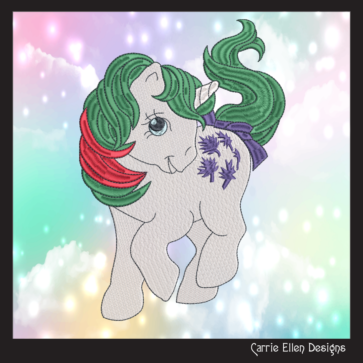 MLP Gusty Machine Embroidery Design | My Little Pony Inspired Classic Character | Fandom Art for Apparel, Crafts & Gifts | 6 Sizes (1875)