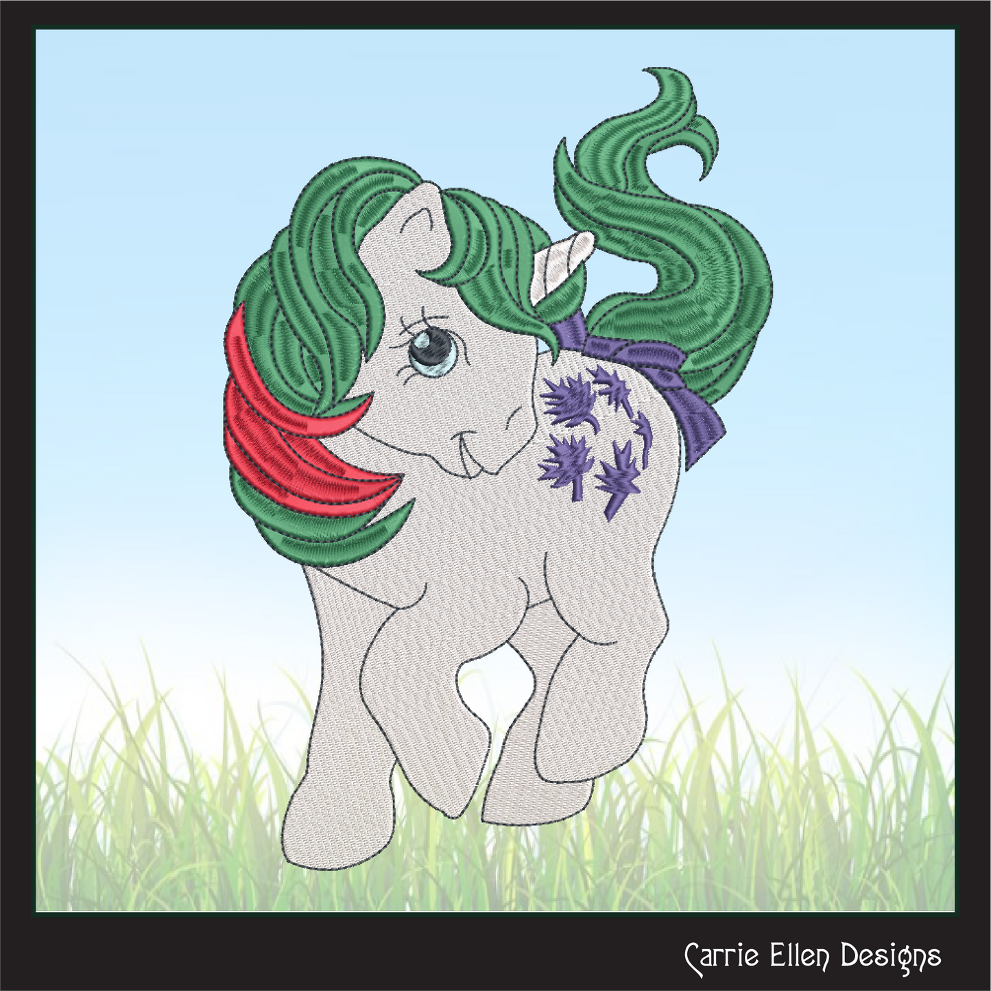 MLP Gusty Machine Embroidery Design | My Little Pony Inspired Classic Character | Fandom Art for Apparel, Crafts & Gifts | 6 Sizes (1875)