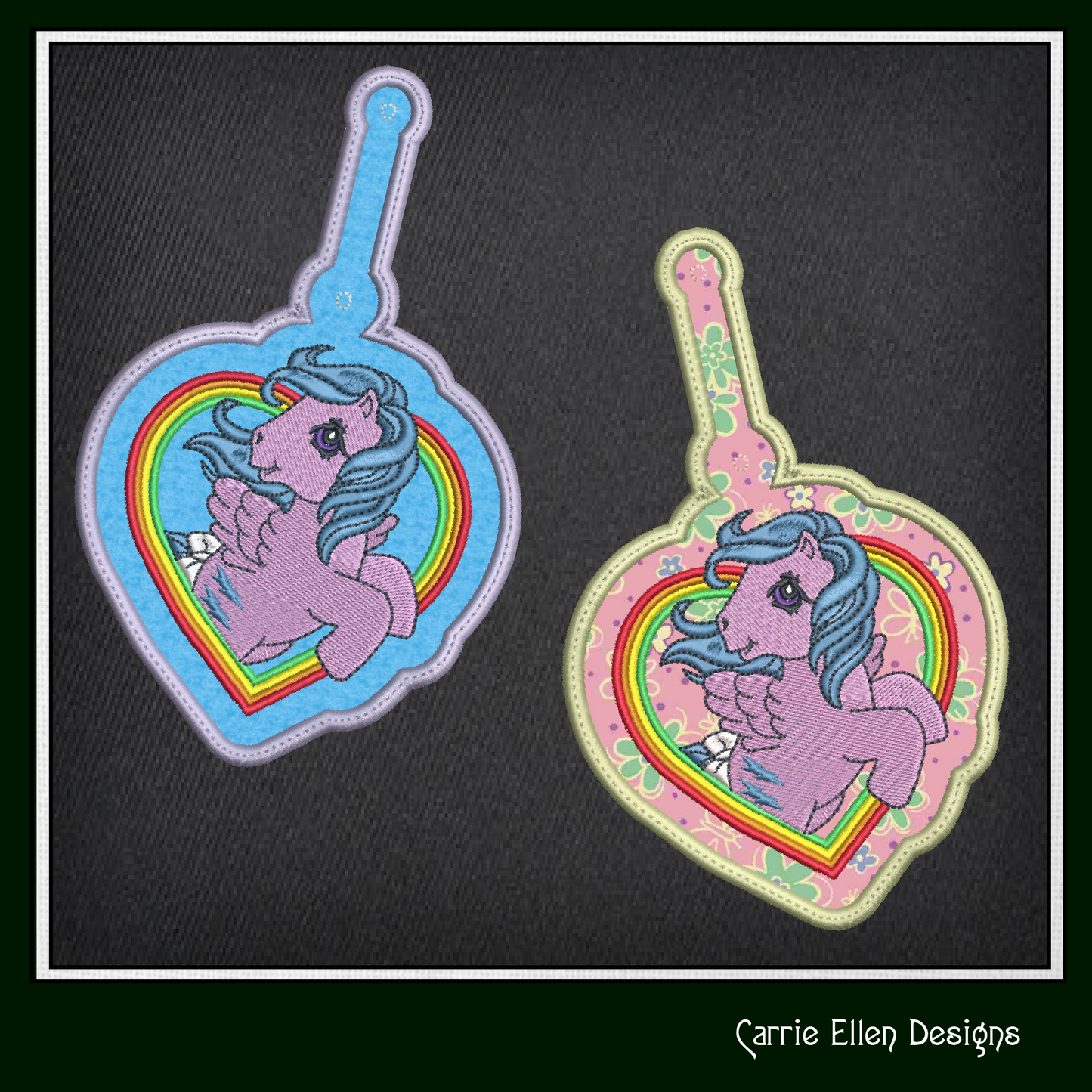 MLP Firefly ITH Key Fob Machine Embroidery Design | My Little Pony In-The-Hoop Key Tag Project (1889)