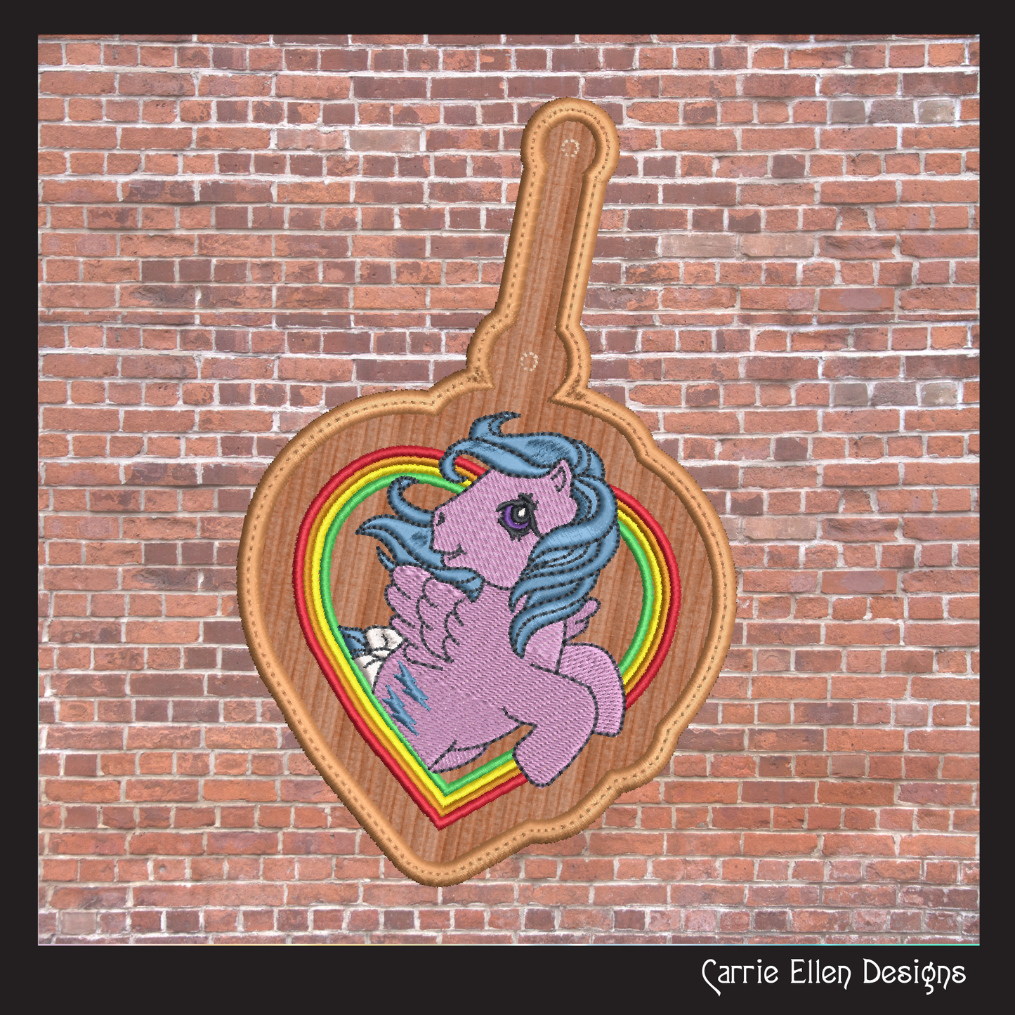 MLP Firefly ITH Key Fob Machine Embroidery Design | My Little Pony In-The-Hoop Key Tag Project (1889)