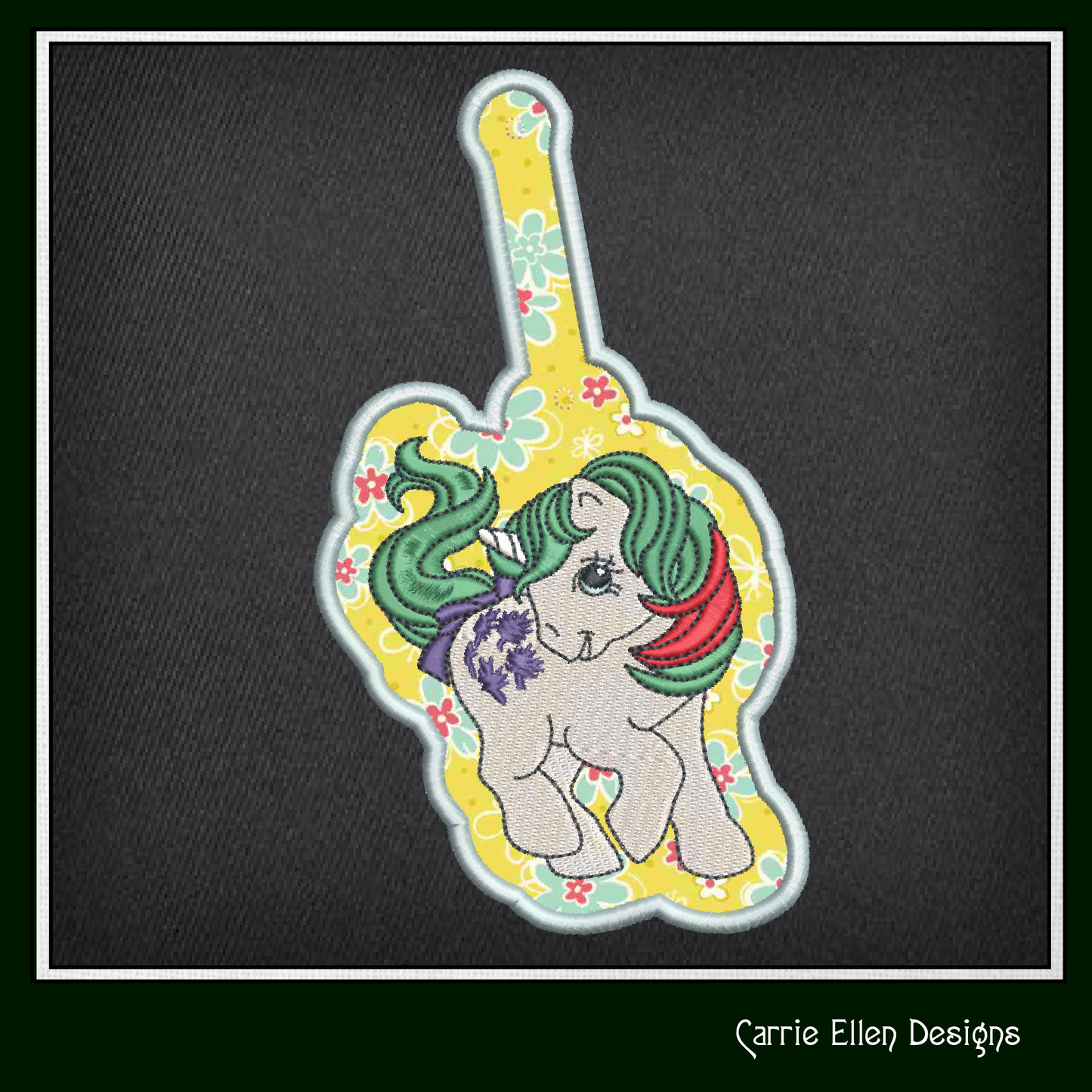 MLP Gusty ITH Key Fob Machine Embroidery Design | My Little Pony In-The-Hoop Key Tag Project (1925)