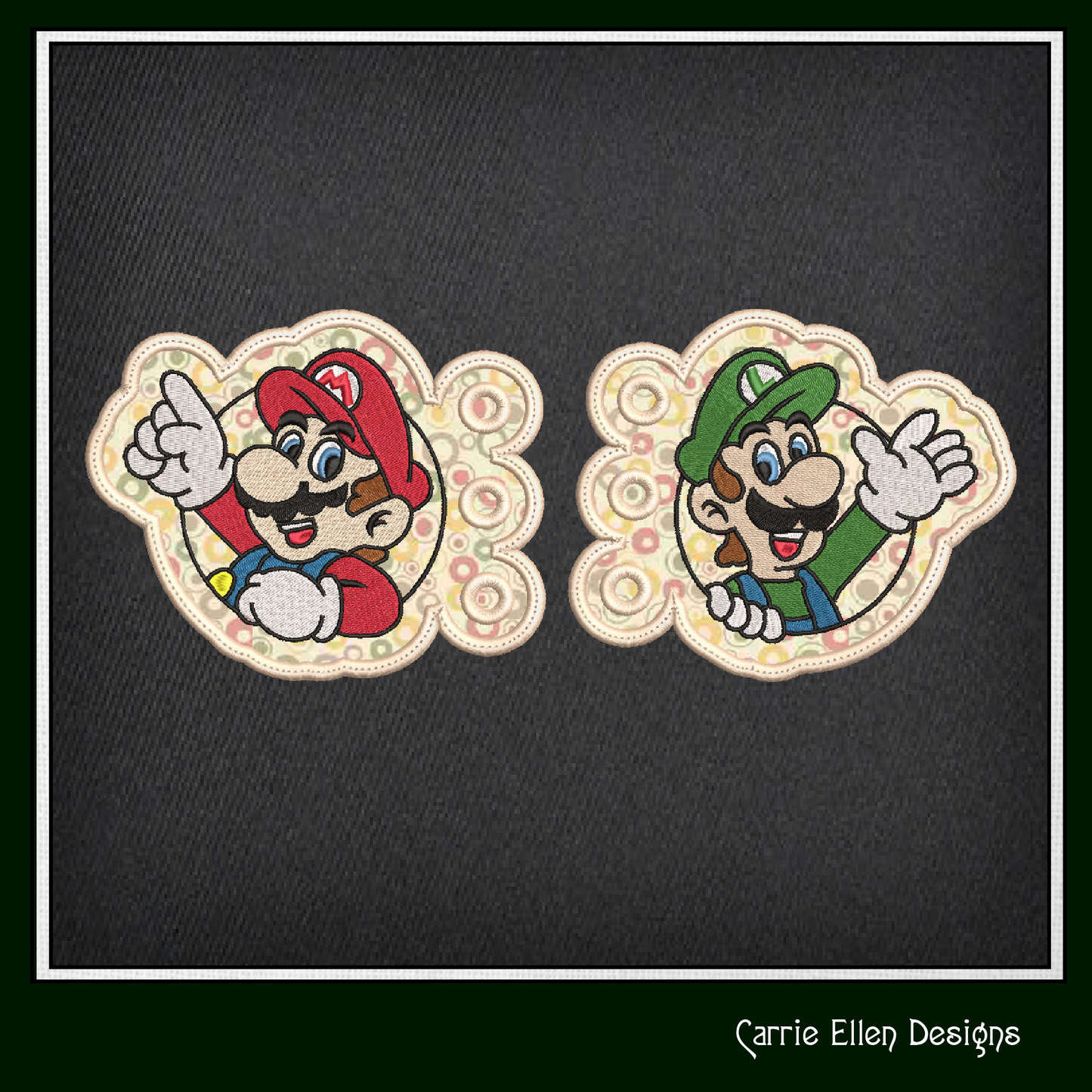 Video Game Character Mario Luigi ITH Shoe Wing Charms Machine Embroidery Design – Wings for Shoes and Boots – 4x4 & 5x7 Hoop Embroidery Project (2009)