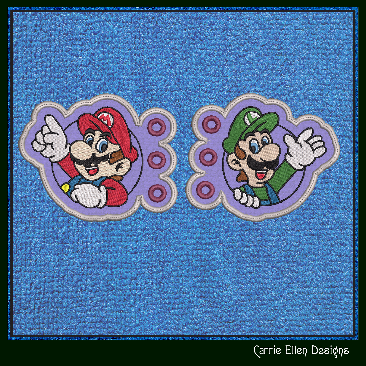 Video Game Character Mario Luigi ITH Shoe Wing Charms Machine Embroidery Design – Wings for Shoes and Boots – 4x4 & 5x7 Hoop Embroidery Project (2009)