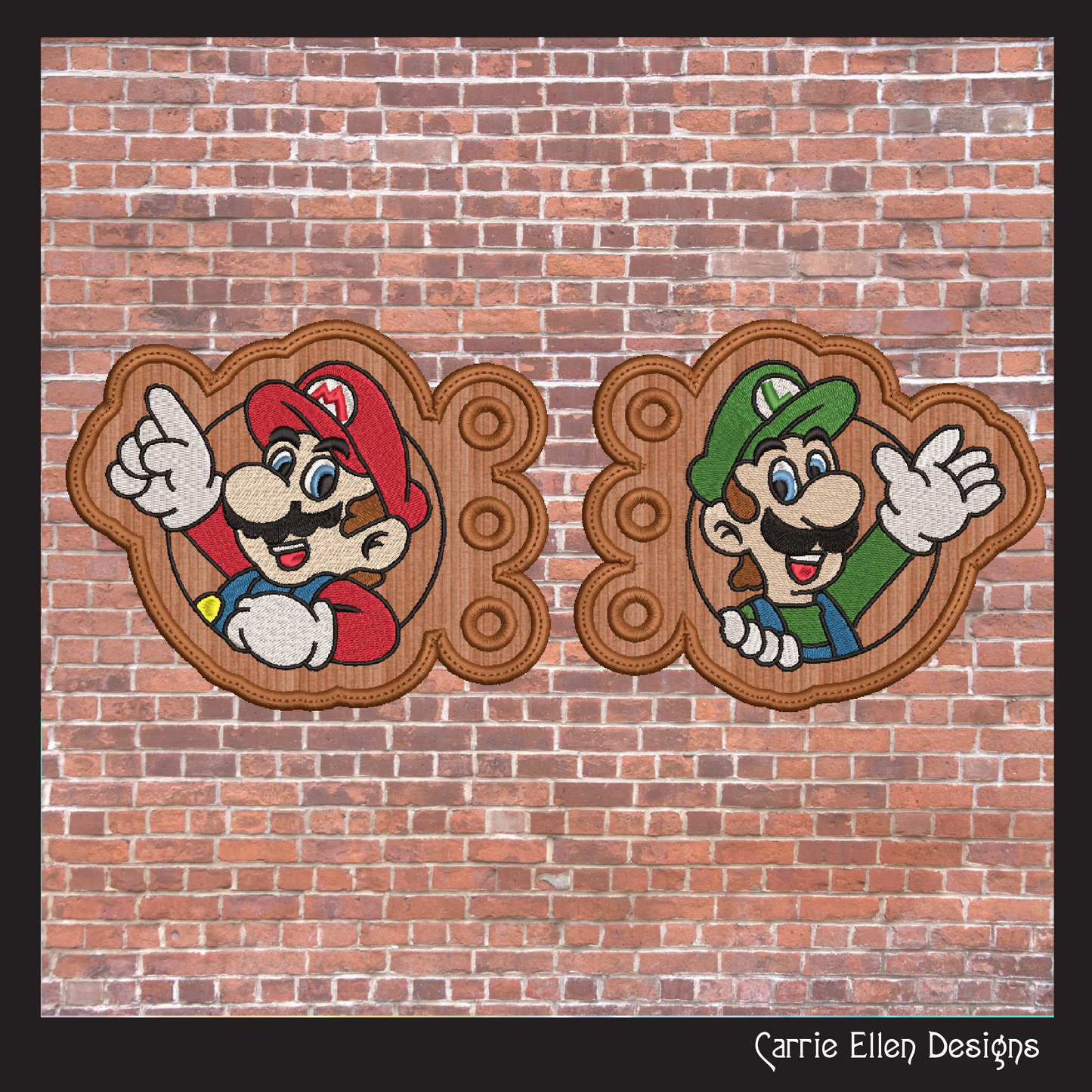 Video Game Character Mario Luigi ITH Shoe Wing Charms Machine Embroidery Design – Wings for Shoes and Boots – 4x4 & 5x7 Hoop Embroidery Project (2009)