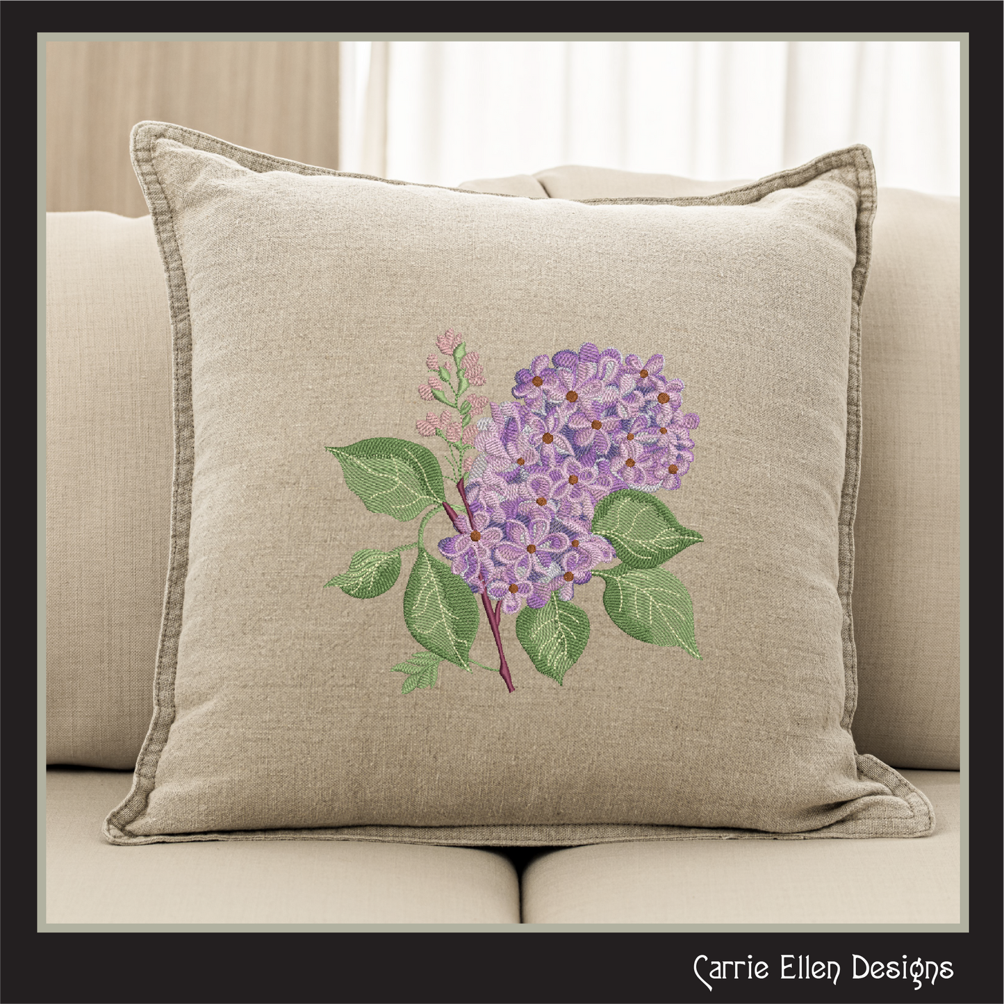 Bunch of Lilacs Machine Embroidery Design – Artistic Floral Pattern – Plants & Flowers – 3 Sizes (2015)
