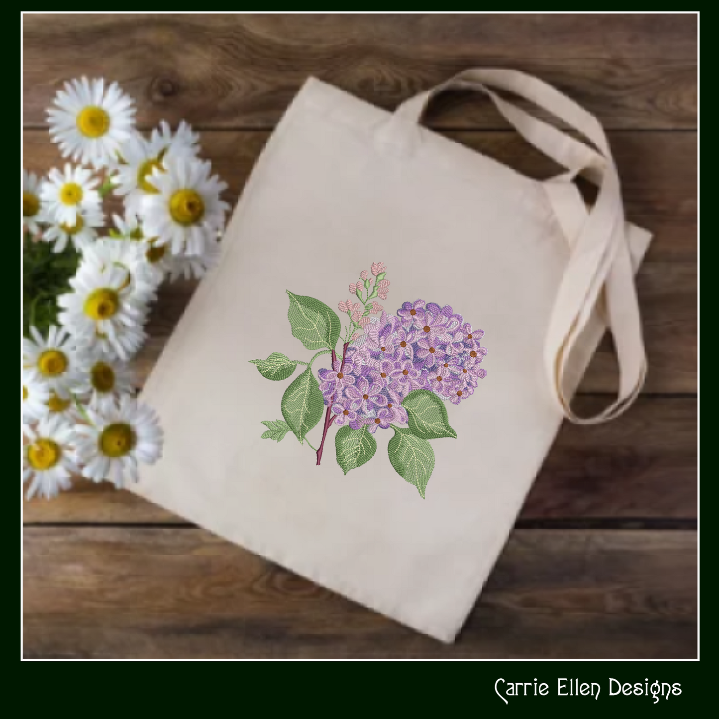 Bunch of Lilacs Machine Embroidery Design – Artistic Floral Pattern – Plants & Flowers – 3 Sizes (2015)
