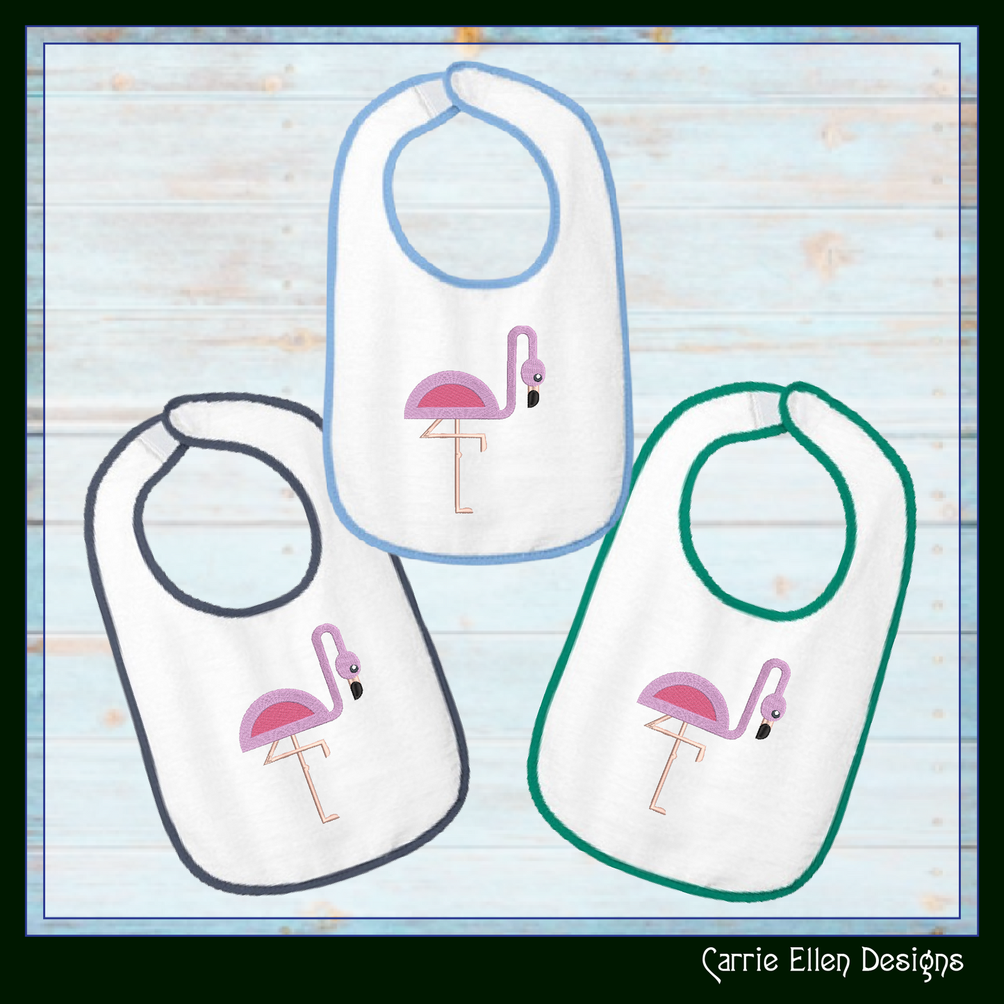 Flamingo Machine Embroidery Design – Quirky Pink Bird, Whimsical Flamingos, 4 Sizes (2124)