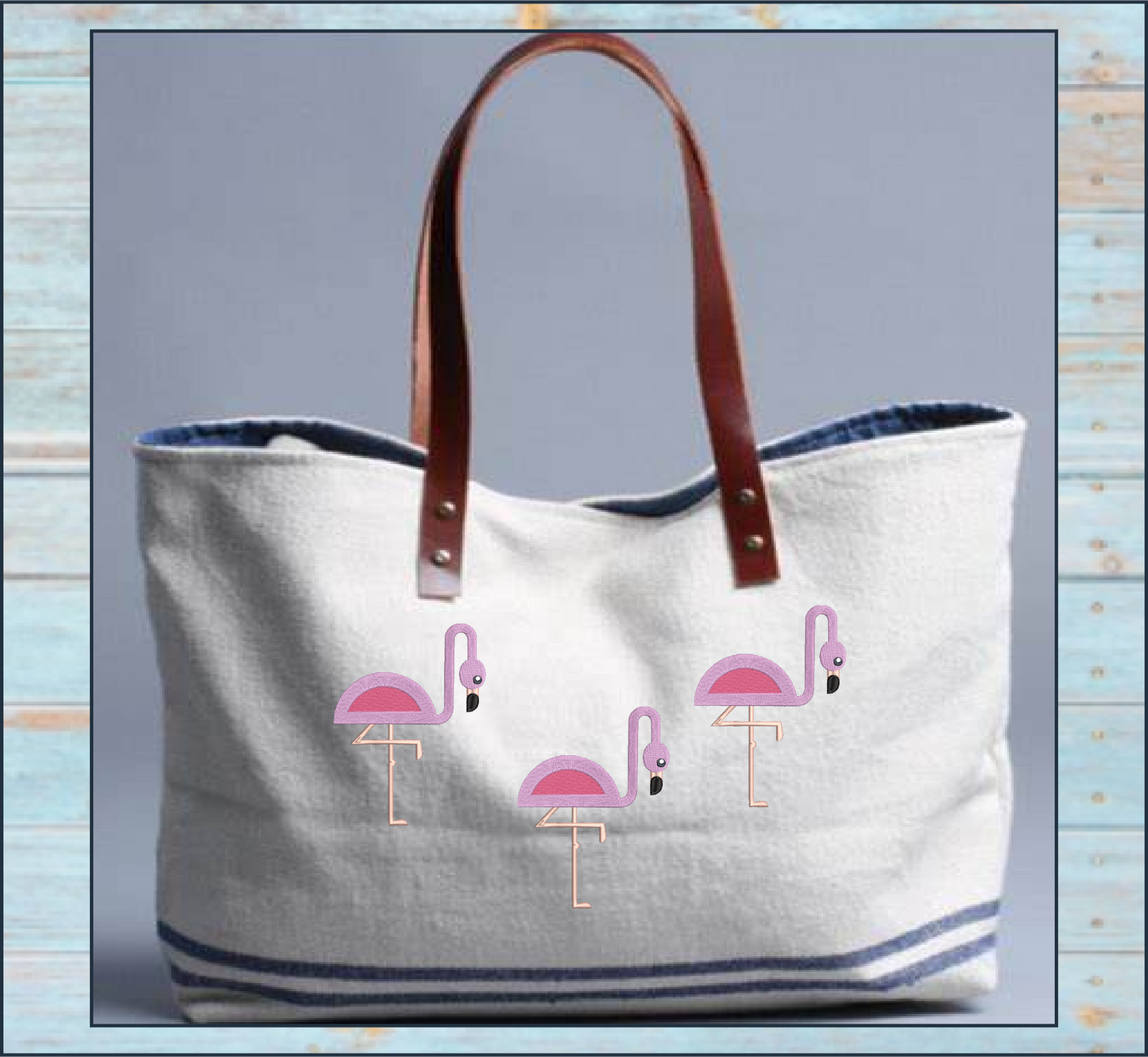 Flamingo Machine Embroidery Design – Quirky Pink Bird, Whimsical Flamingos, 4 Sizes (2124)