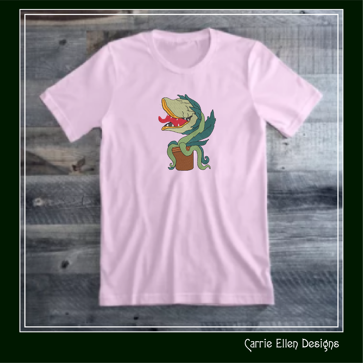 Audrey 2 Classic Horror Character Machine Embroidery Design, Little Shop Of Horrors Monster Plant, 6 sizes (2178)