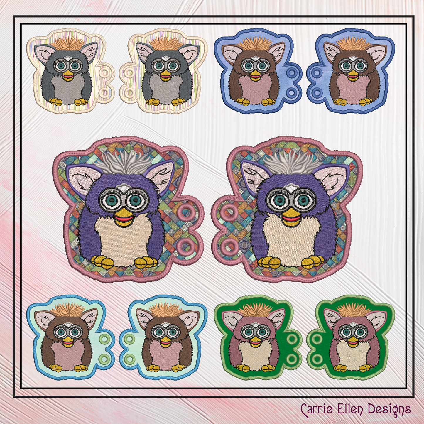 Nostalgic In The Hoop Robotic Toy Shoe Wings – Fan Art Furry Friend Shoelace Charms (2274)