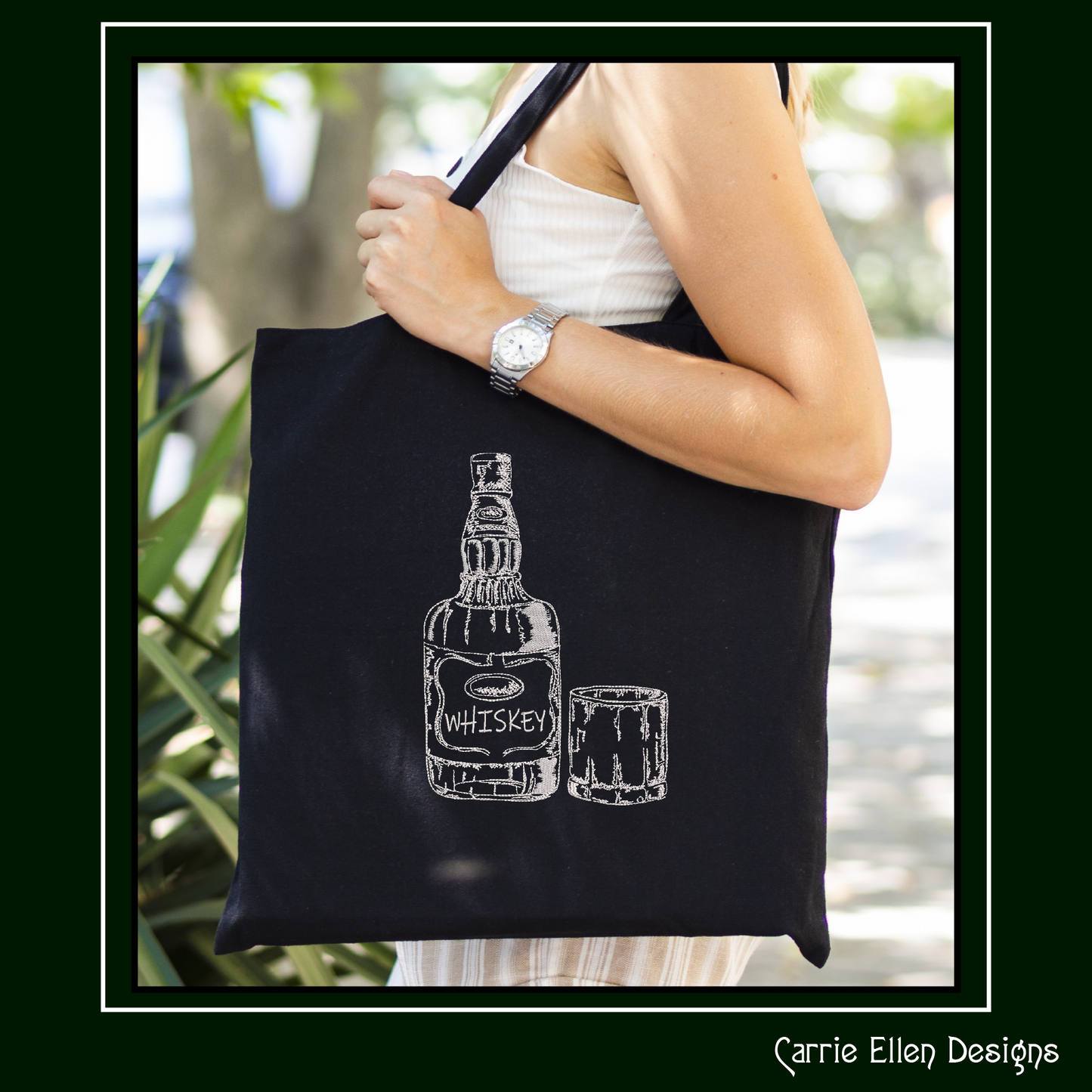 Whiskey Bottle Sketch Machine Embroidery Design, Alcohol Beverage and High Ball Glass Design, Line Art Embroidery, 6 Sizes (2291)