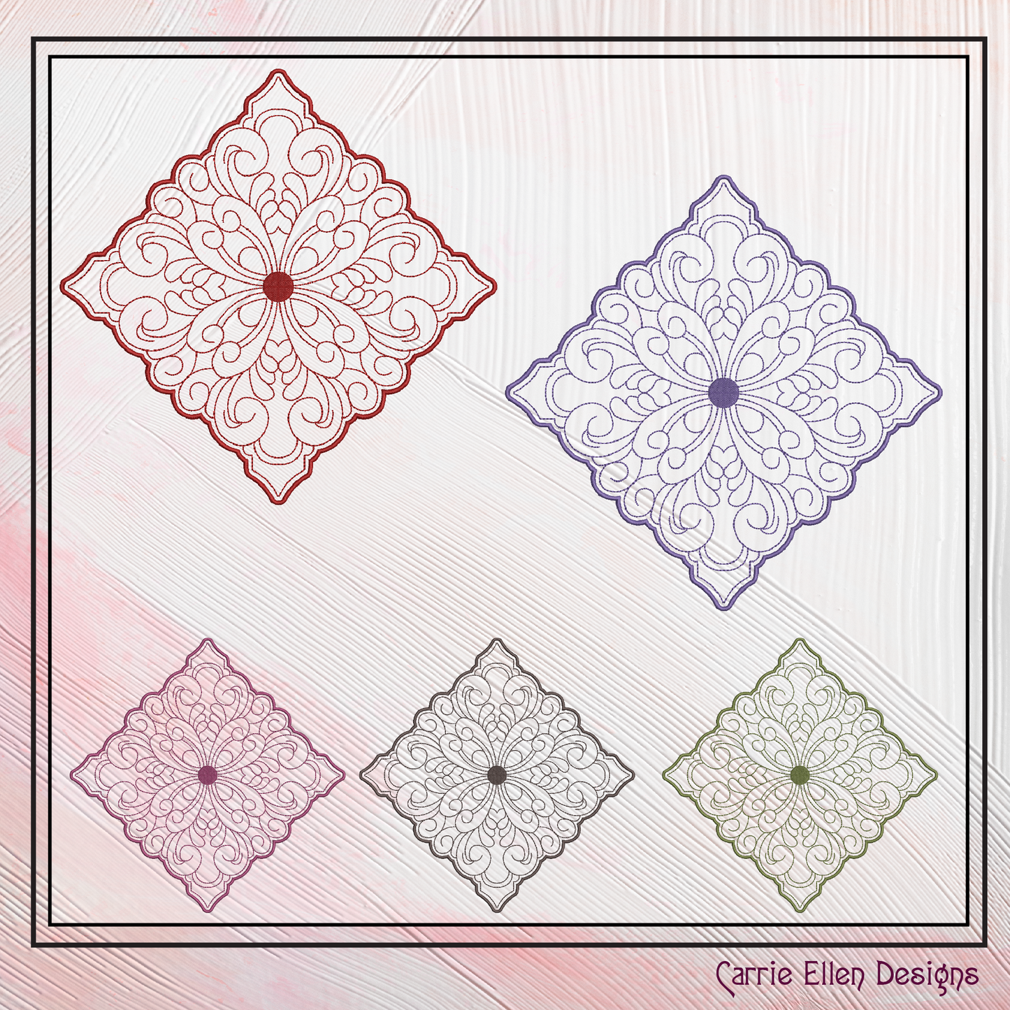 Mandala Machine Embroidery Design, Lace Embroidery, Mandala Flower, Floral Line Art, Spiritual Embroidery Design, 6 Sizes (2312)