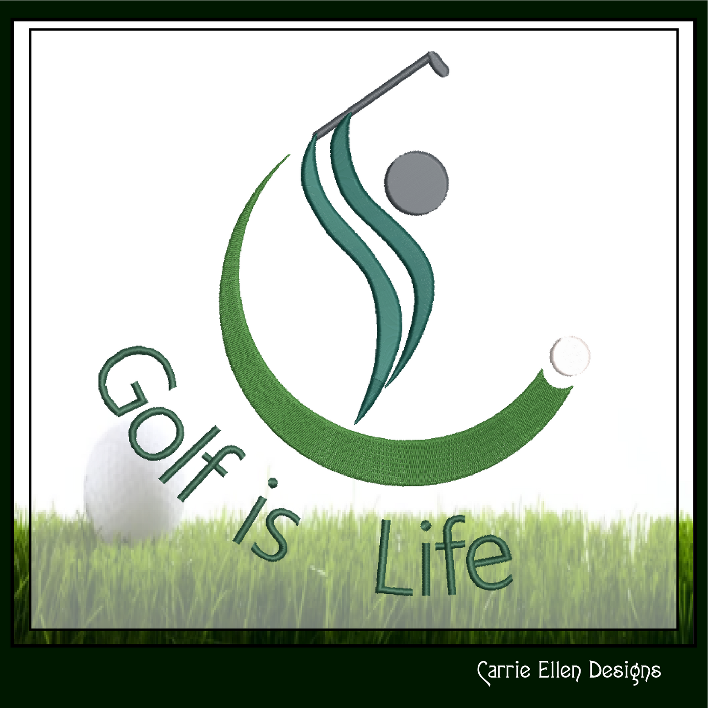Golf Machine Embroidery Design, Golf Player Design, Golf Putter Embroidery, Golf Green Embroidery, Golf Ball Embroidery, Sport Embroidery, 6 Sizes (2354)