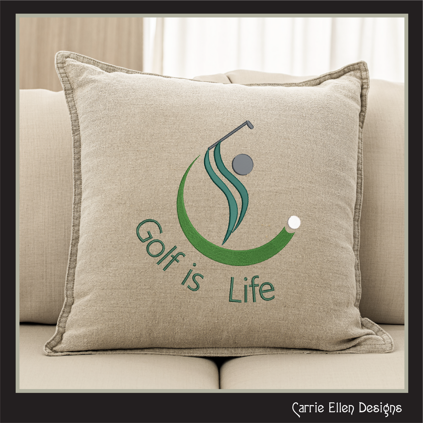 Golf Machine Embroidery Design, Golf Player Design, Golf Putter Embroidery, Golf Green Embroidery, Golf Ball Embroidery, Sport Embroidery, 6 Sizes (2354)