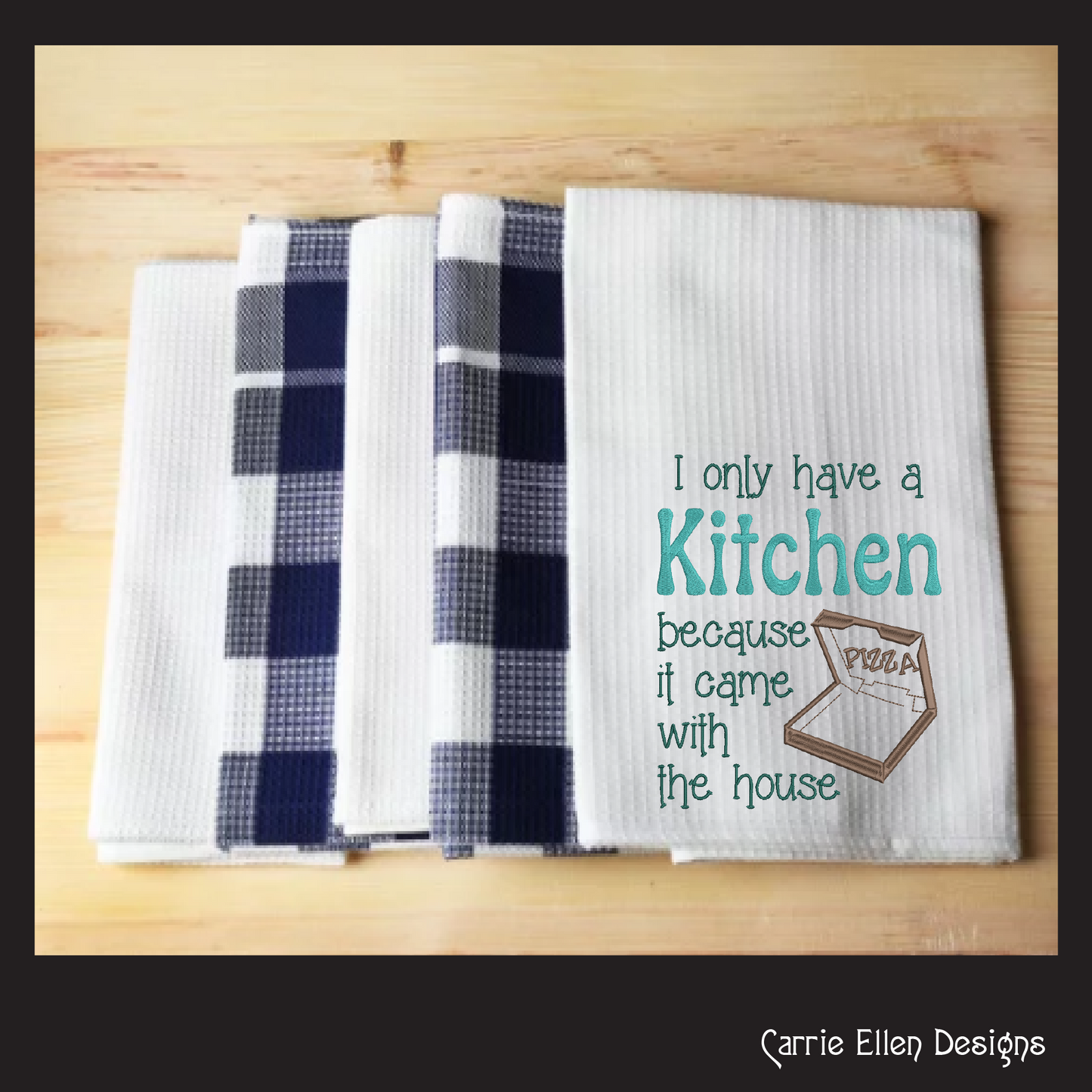 The Kitchen Came with the House – Funny Machine Embroidery Design Saying | 6 Sizes (2372)