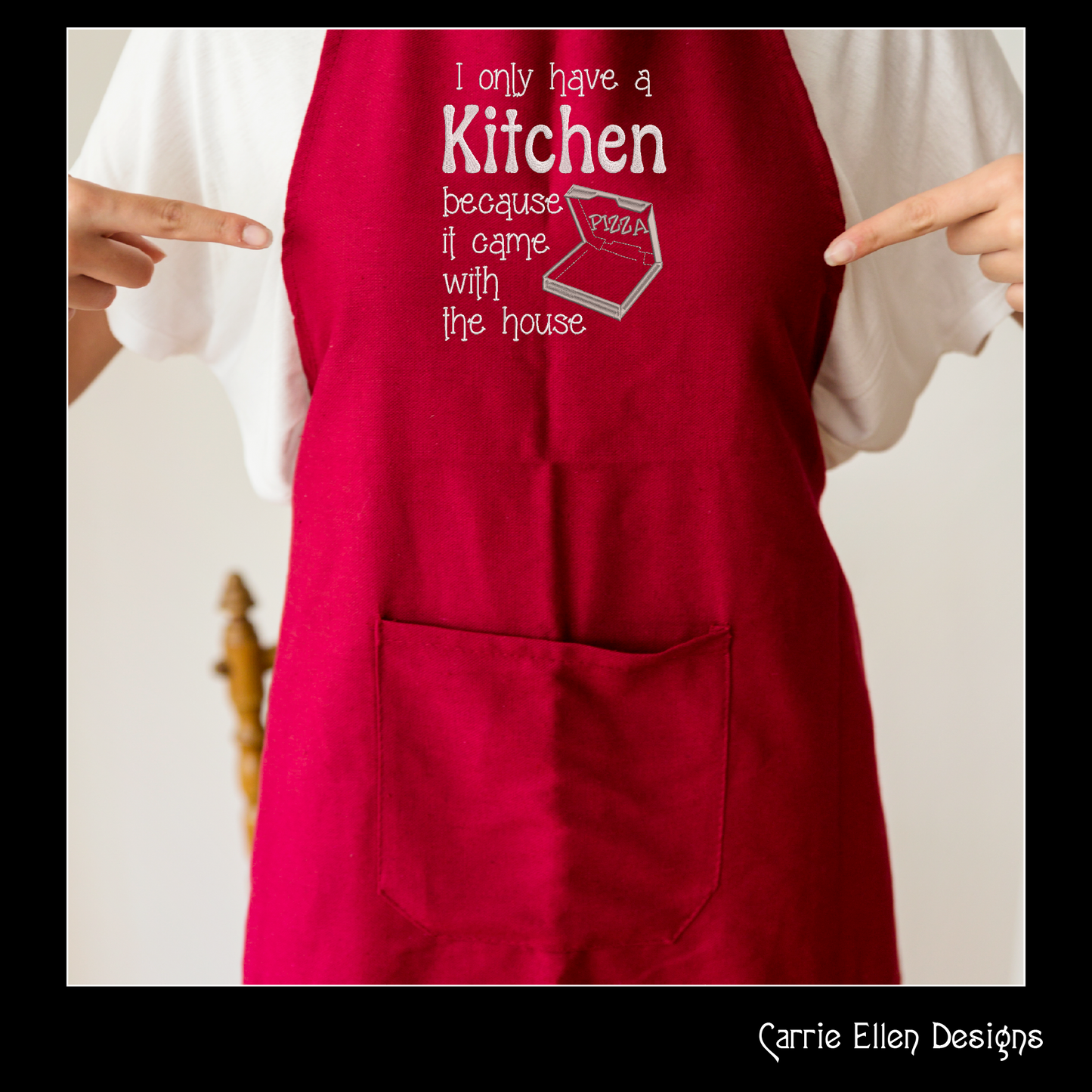 The Kitchen Came with the House – Funny Machine Embroidery Design Saying | 6 Sizes (2372)