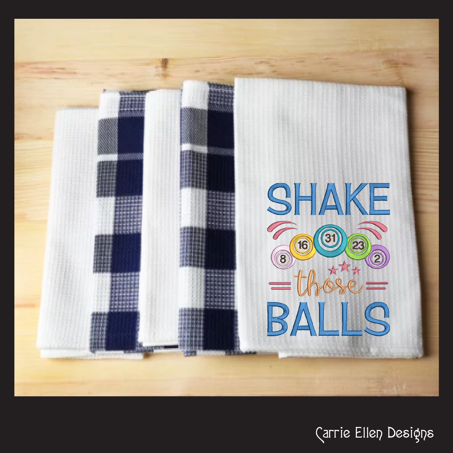 Shake Those Balls Machine Embroidery Design, Bingo Balls, Snarky Sarcastic Bingo Saying Design, 6 Sizes (2383)
