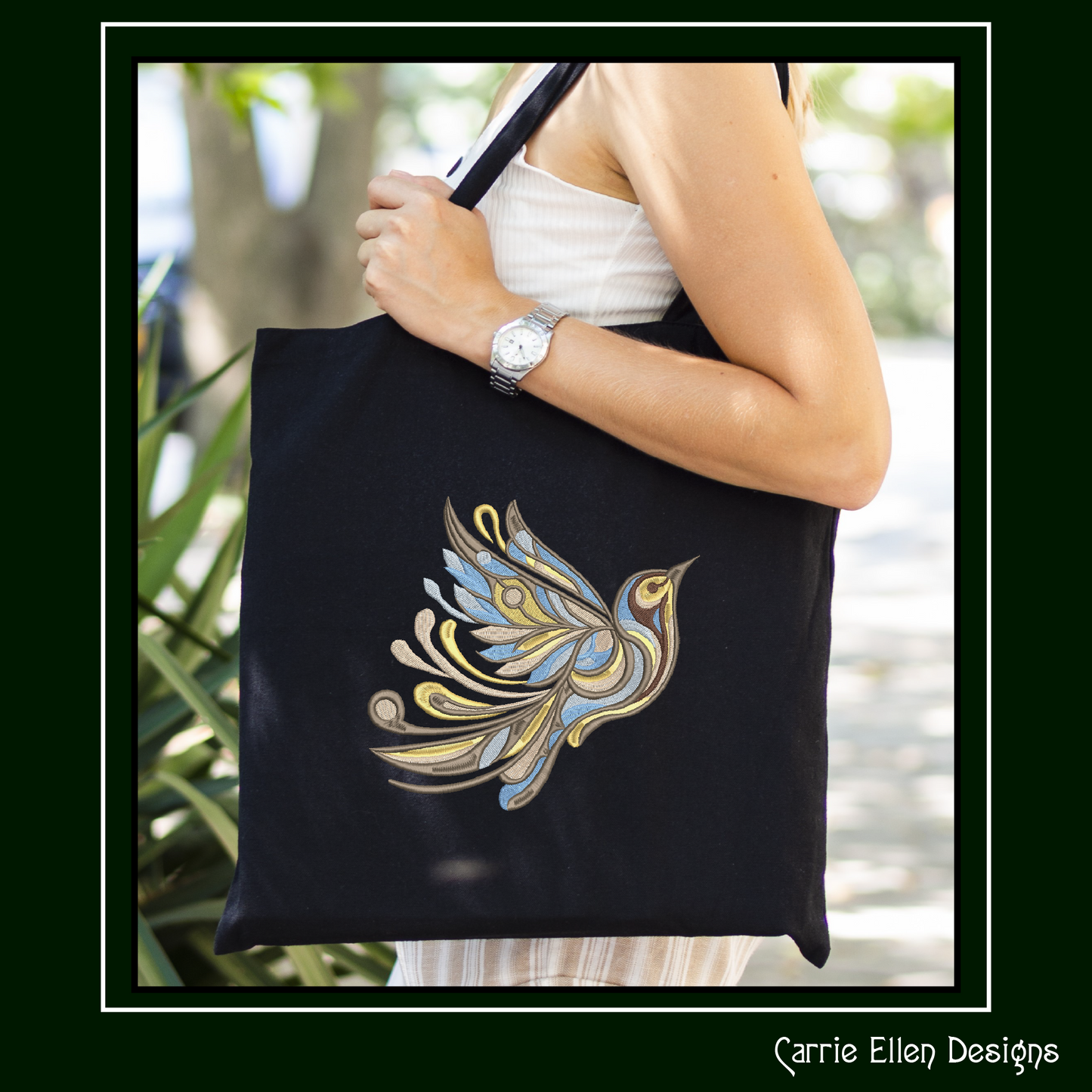 Artistic Dove Machine Embroidery Design – Abstract Bird Pattern, Universal Symbol of Peace, 4 Sizes (2495)