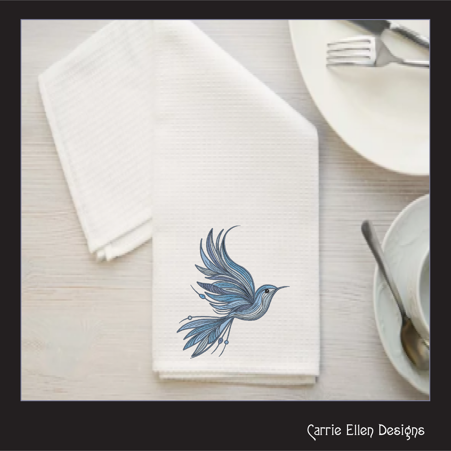Dove Machine Embroidery Design – Artistic Bird in Flight Pattern, Universal Symbol of Peace, 6 Sizes (2502)