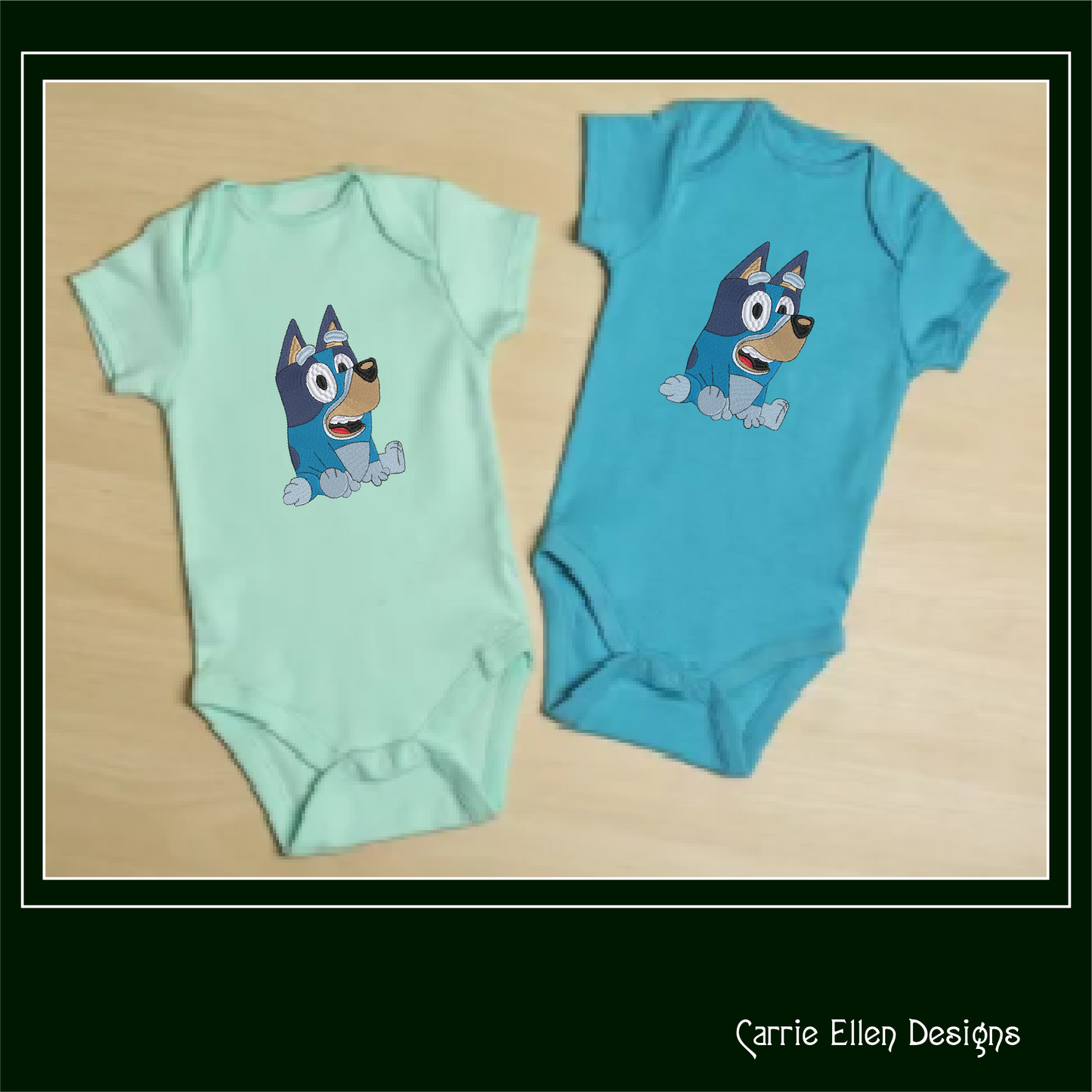 Bluey Sitting Machine Embroidery Design, Bluey Heeler Fandom Cartoon Character Embroidery Pattern, 6 sizes (2517)