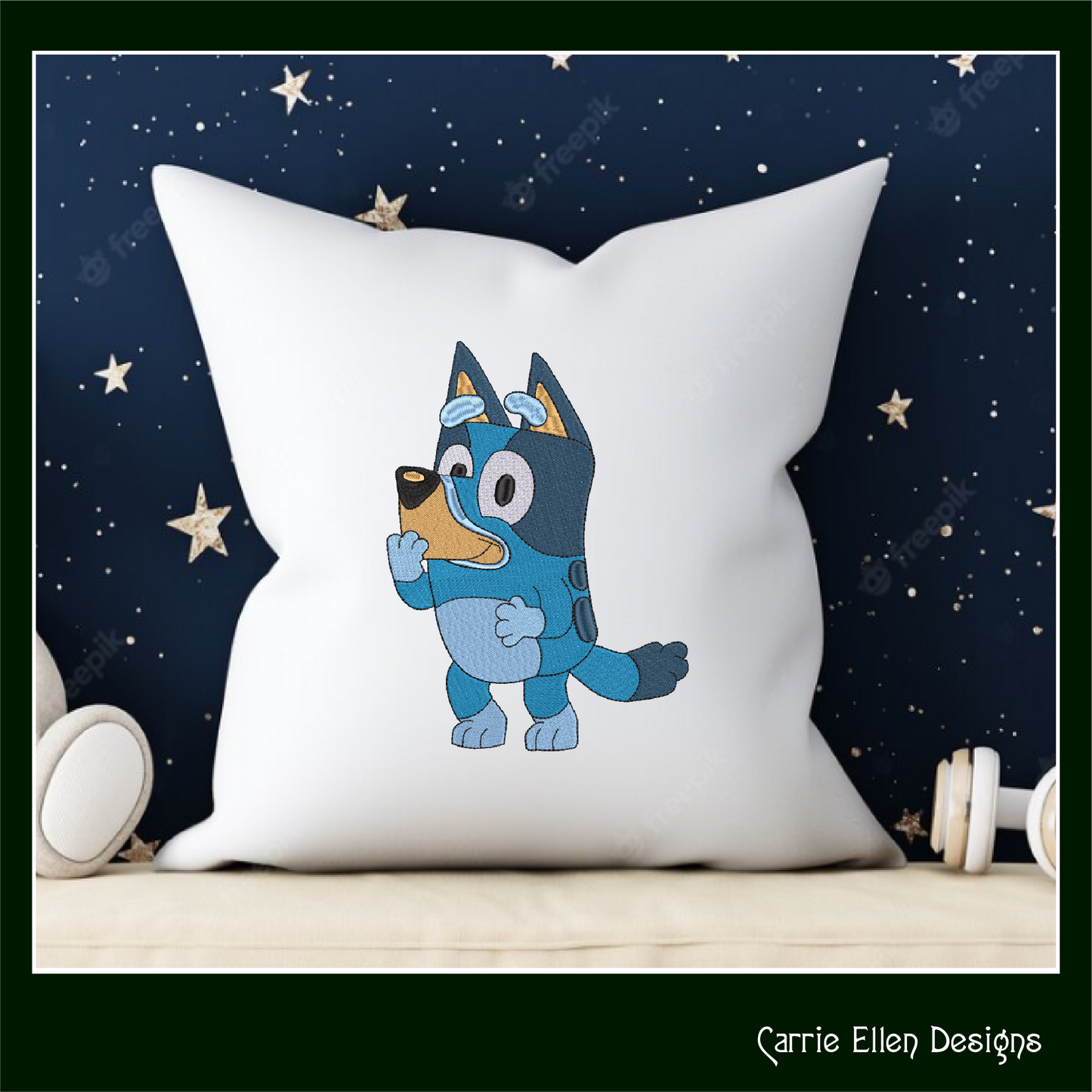 Giggling Bluey Machine Embroidery Design, Bluey Heeler Fandom Cartoon Character Embroidery Pattern, 6 sizes (2519)